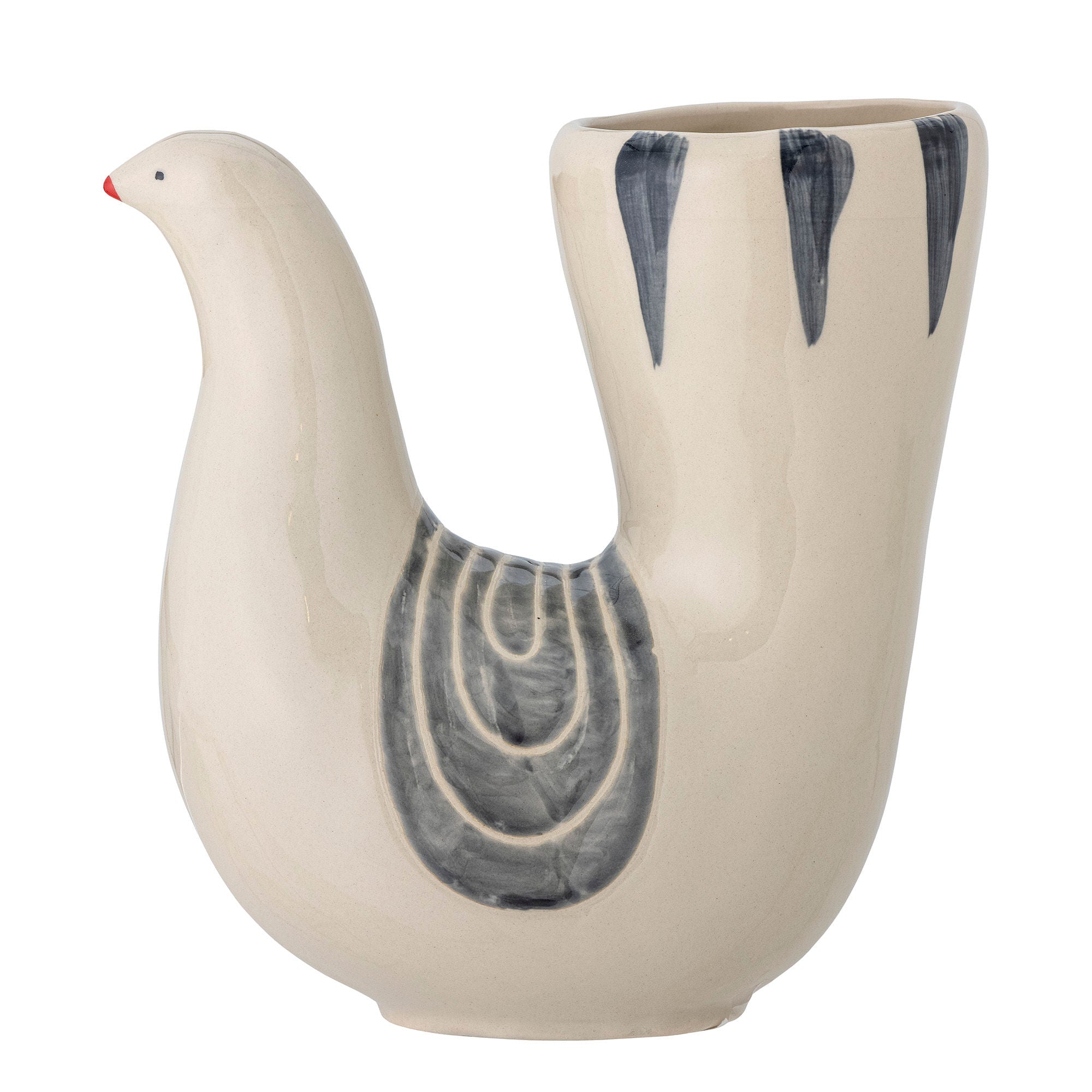Bloomingville Trudy Vase, Weiá, Steingut