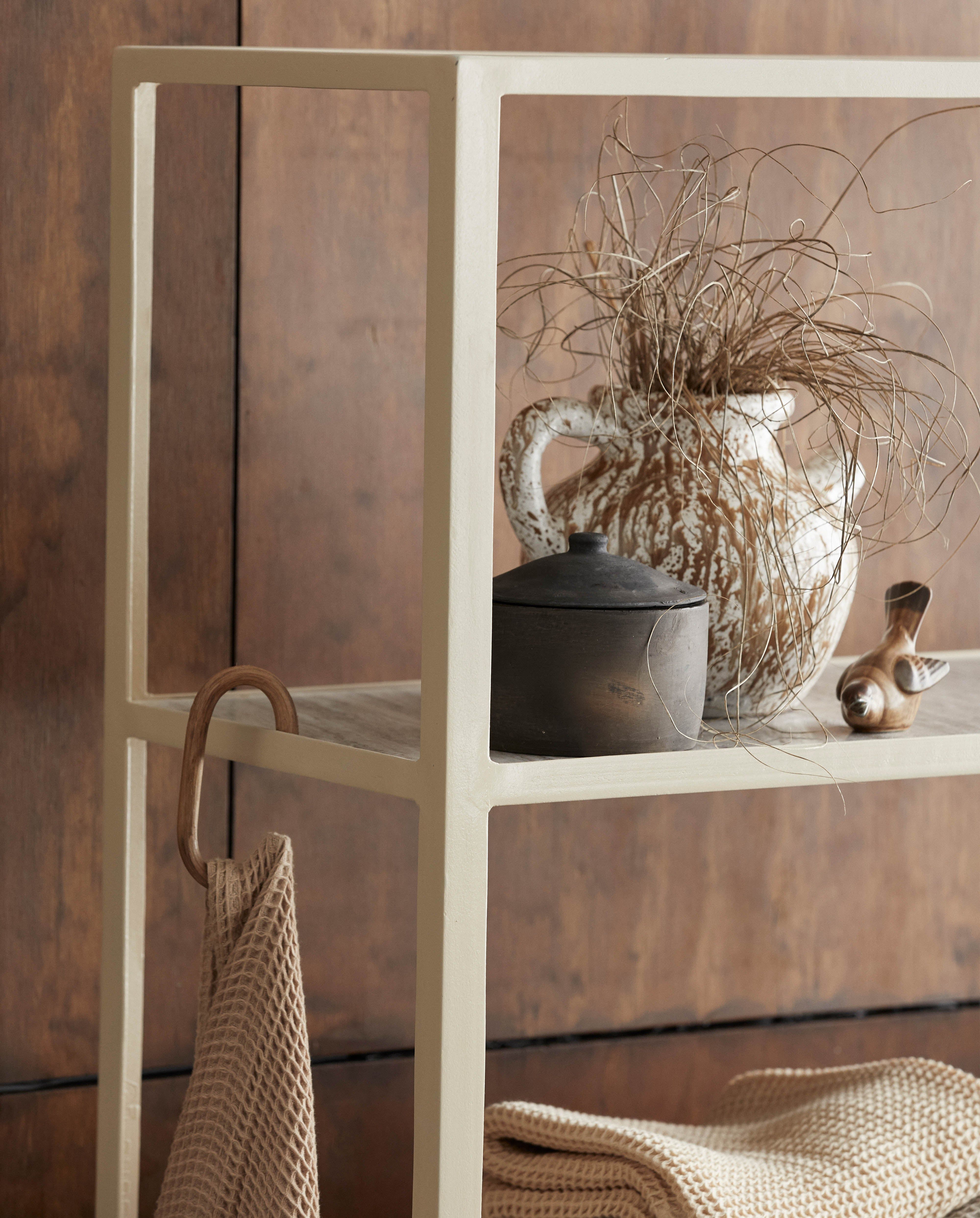 Vase "SAMOS" Glasiert Braun/Weiß