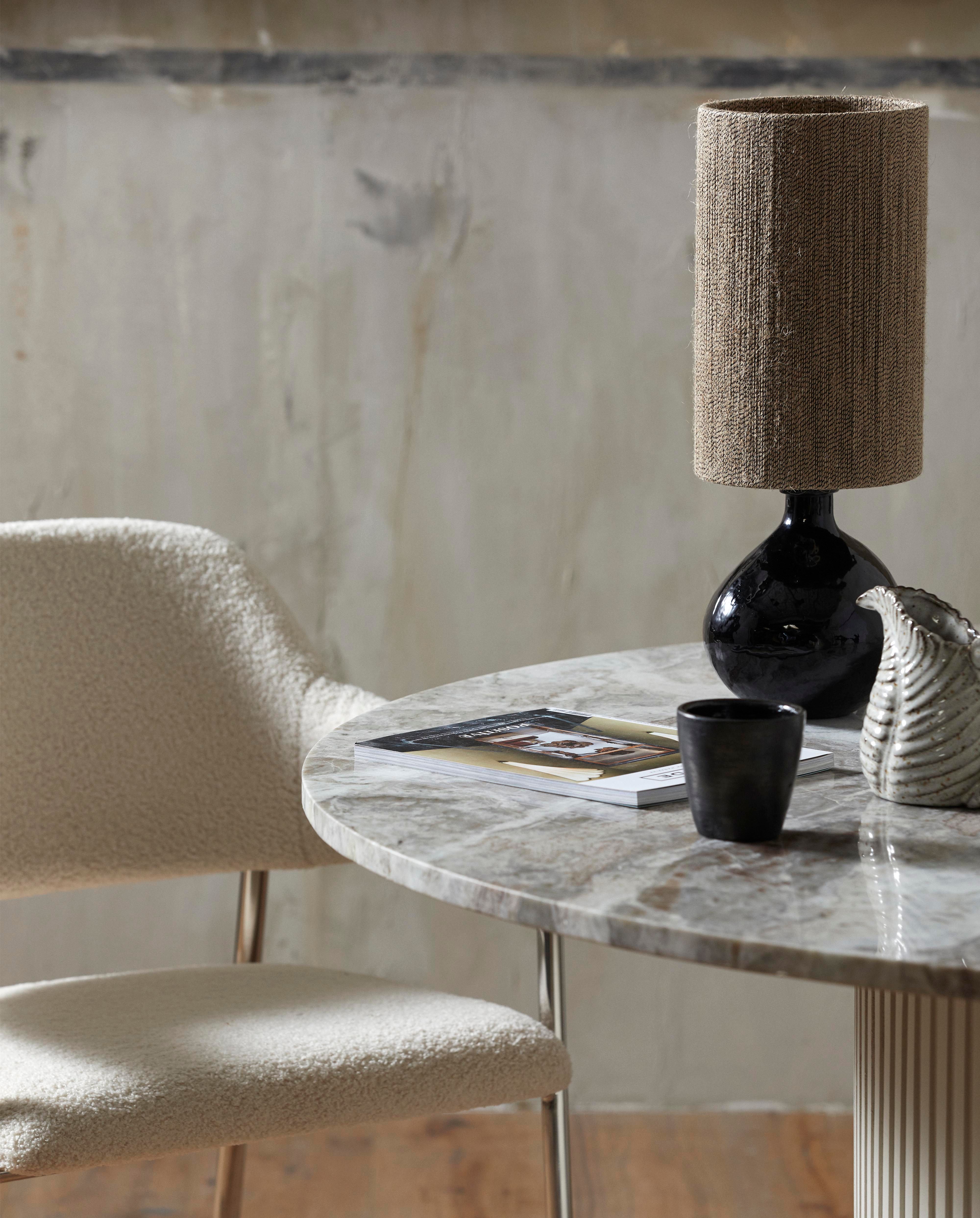 Table lamp "DISSA" black natural