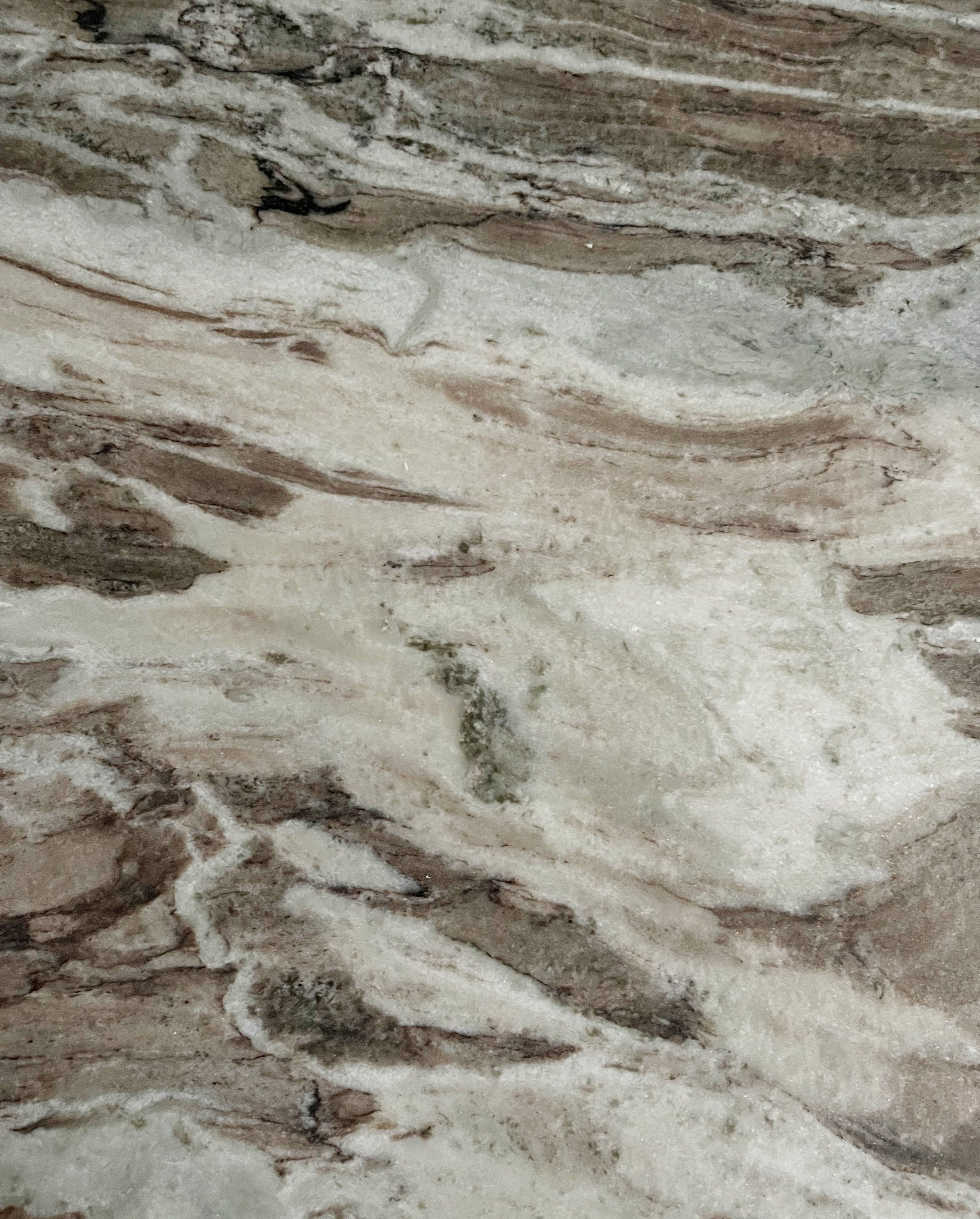 Couchtisch "ERIE" Rund Elfenbein Marmor Tischplatte