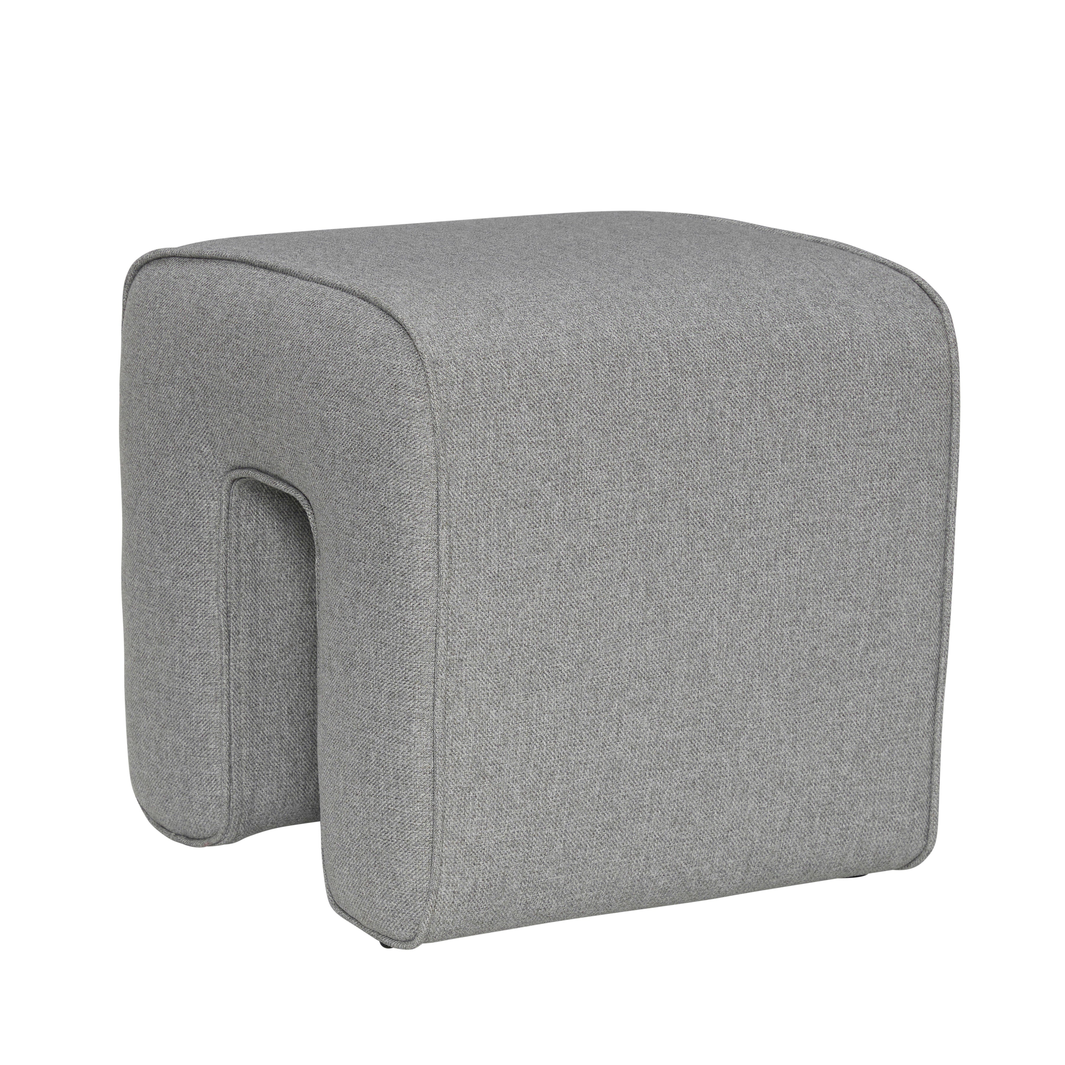 Stool Pouf "Sculpture" Grey