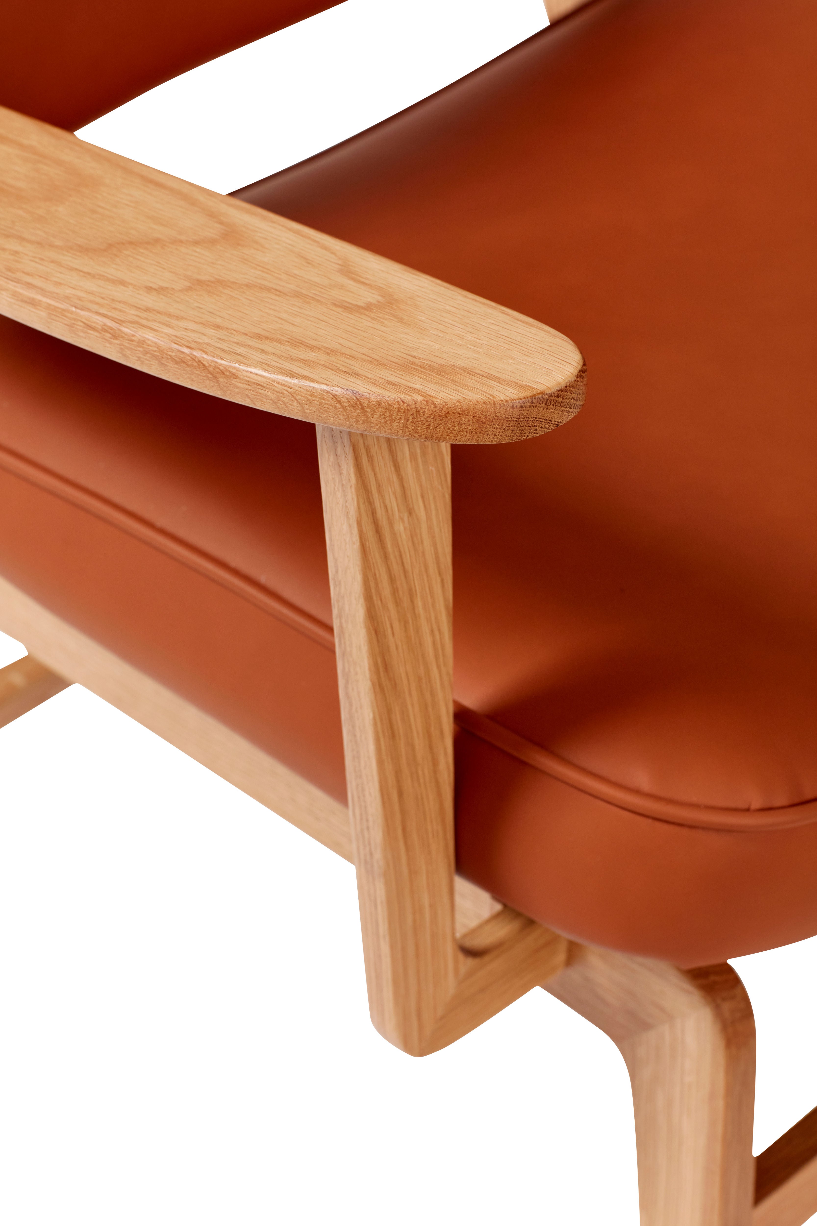 Lounge chair "Haze" brown natural