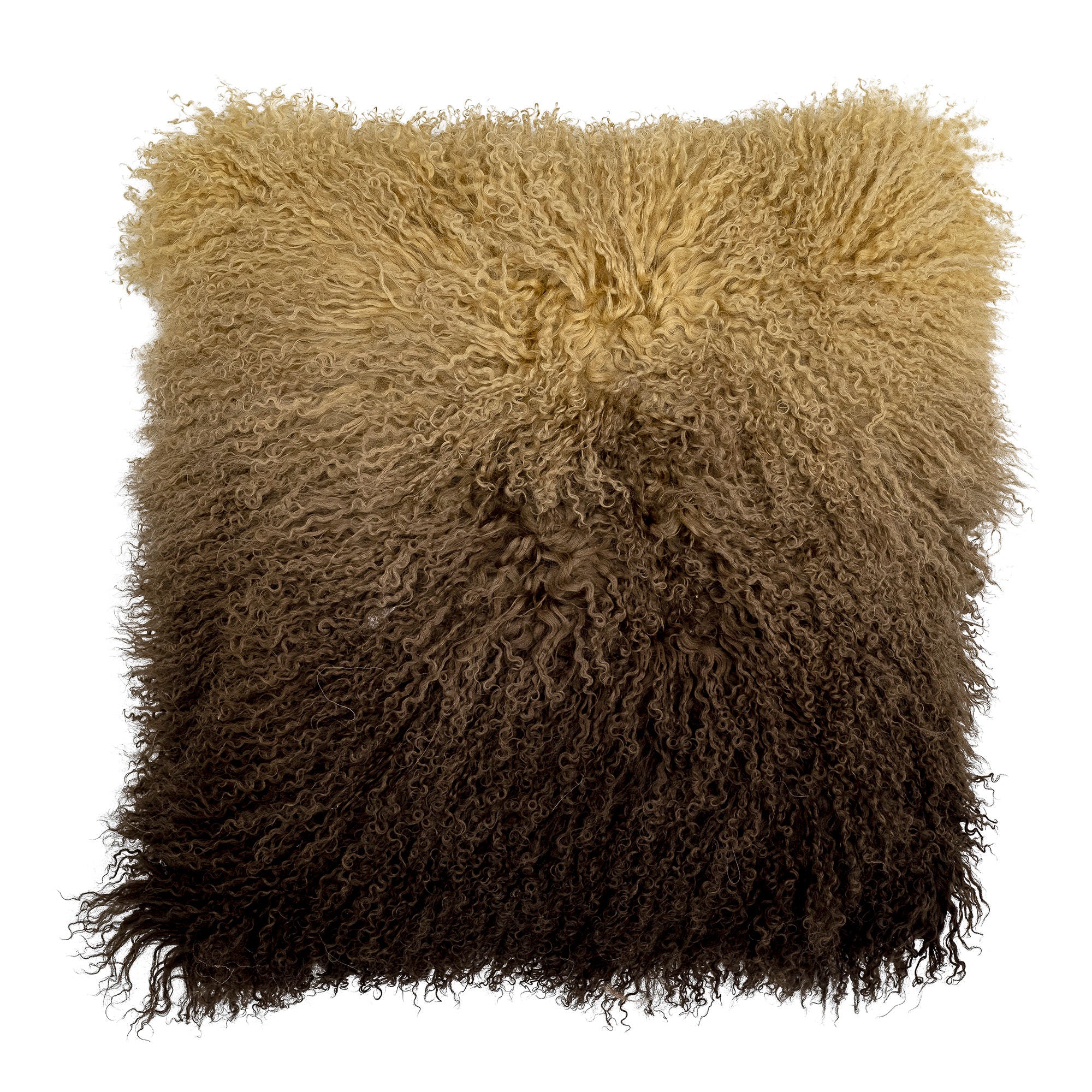 Kissen "Pansy Braun" Lambskin Tibetian