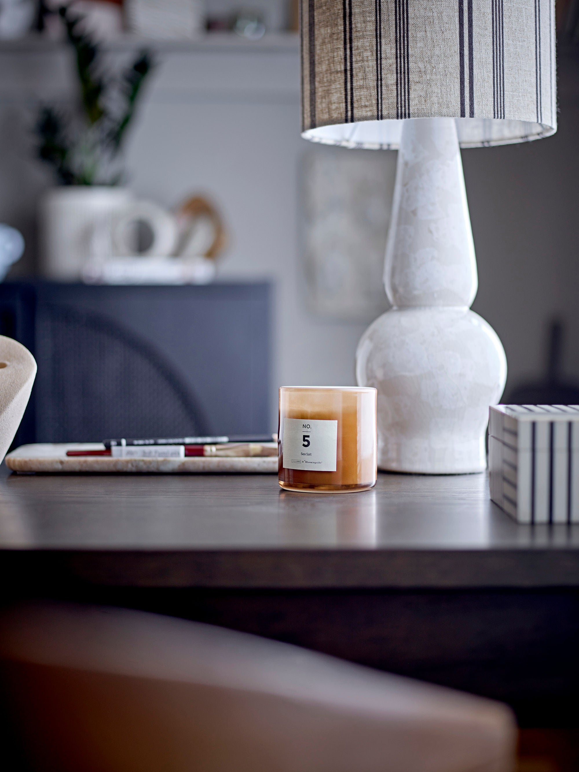 Schachtel 'Neoma' mit Deckel in Schwarz – Praktische Eleganz mit grafischem Muster