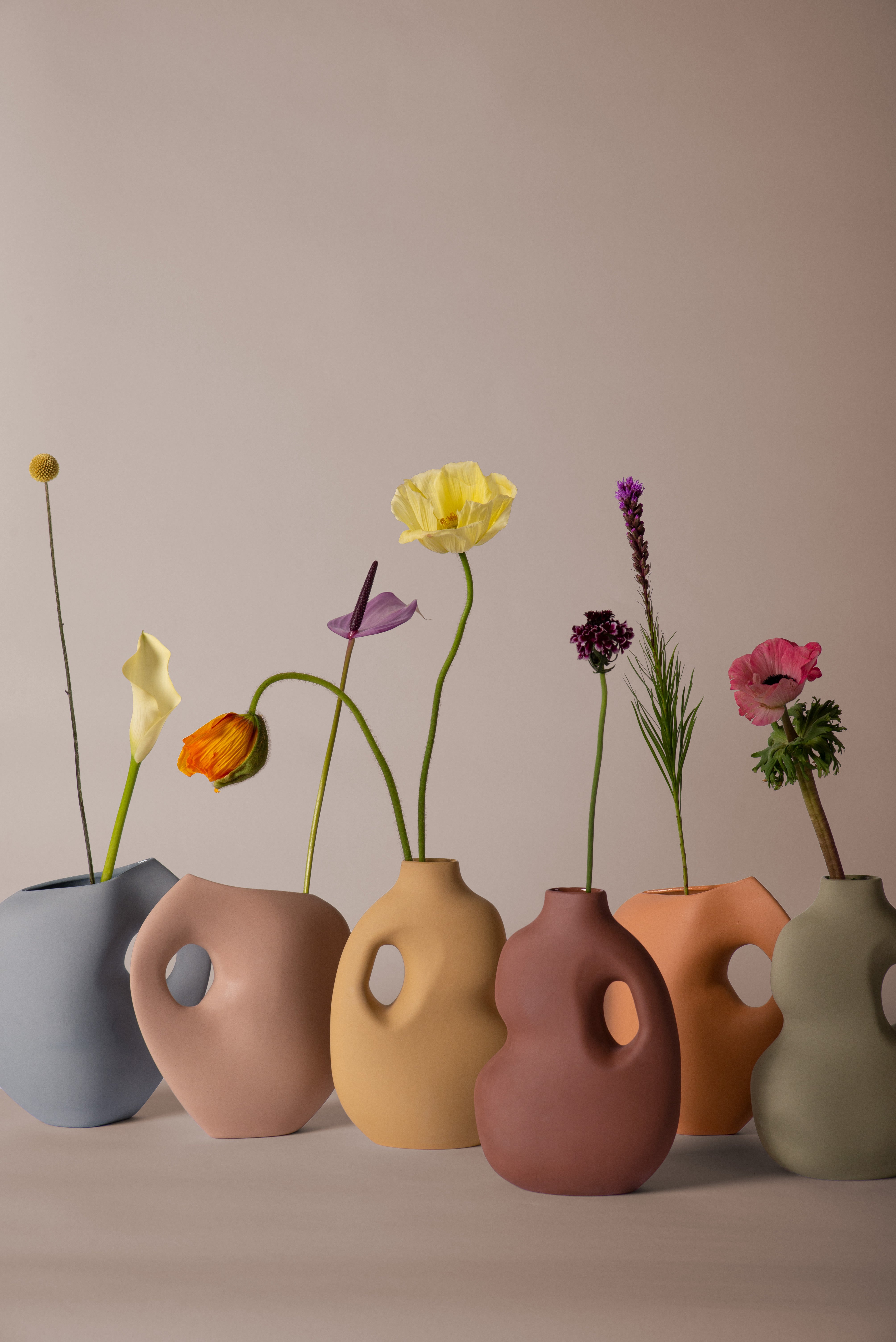 Vase "Aura no2" mustard