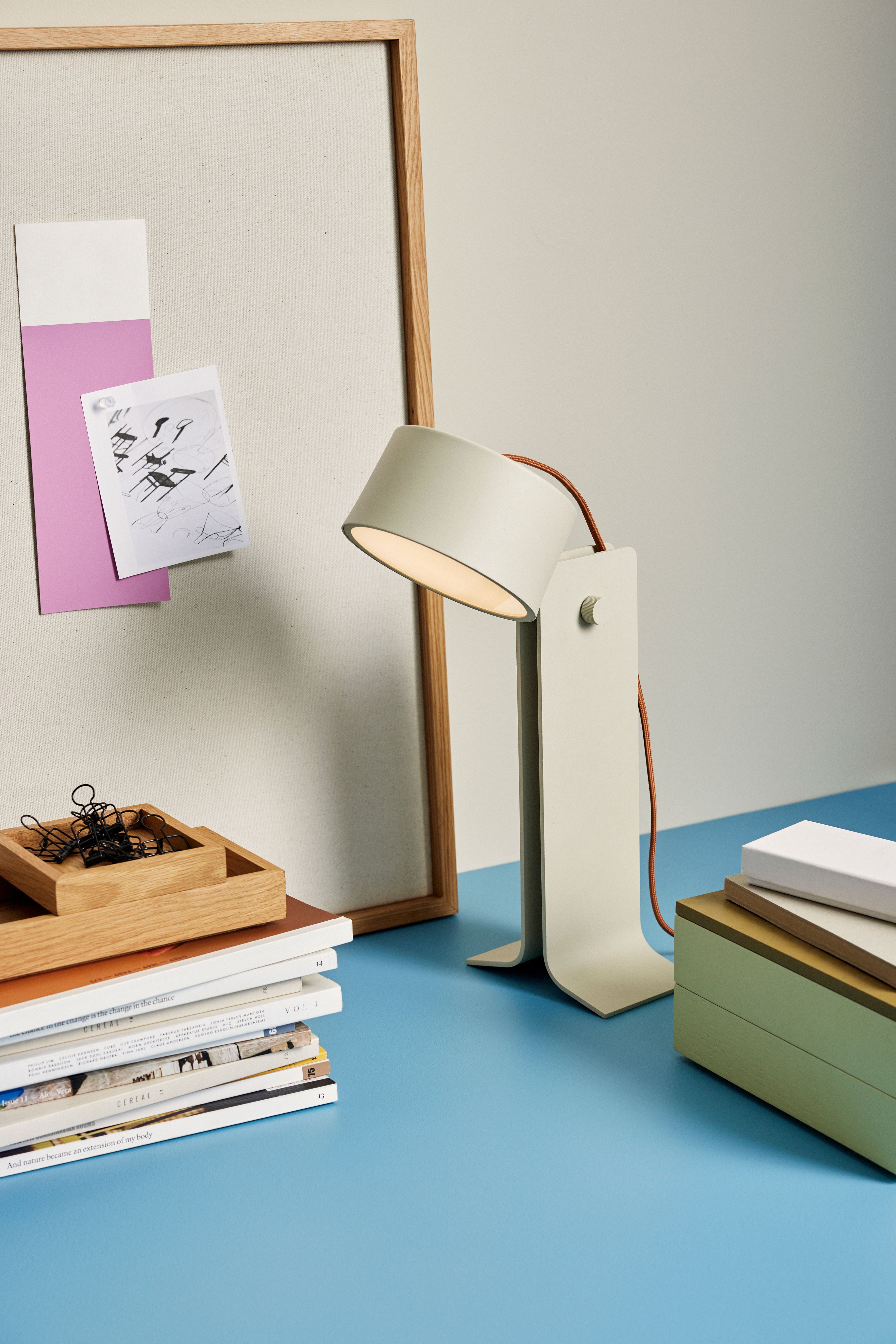 Tischlampe "Crea" Sandfarben LED Dimmbar