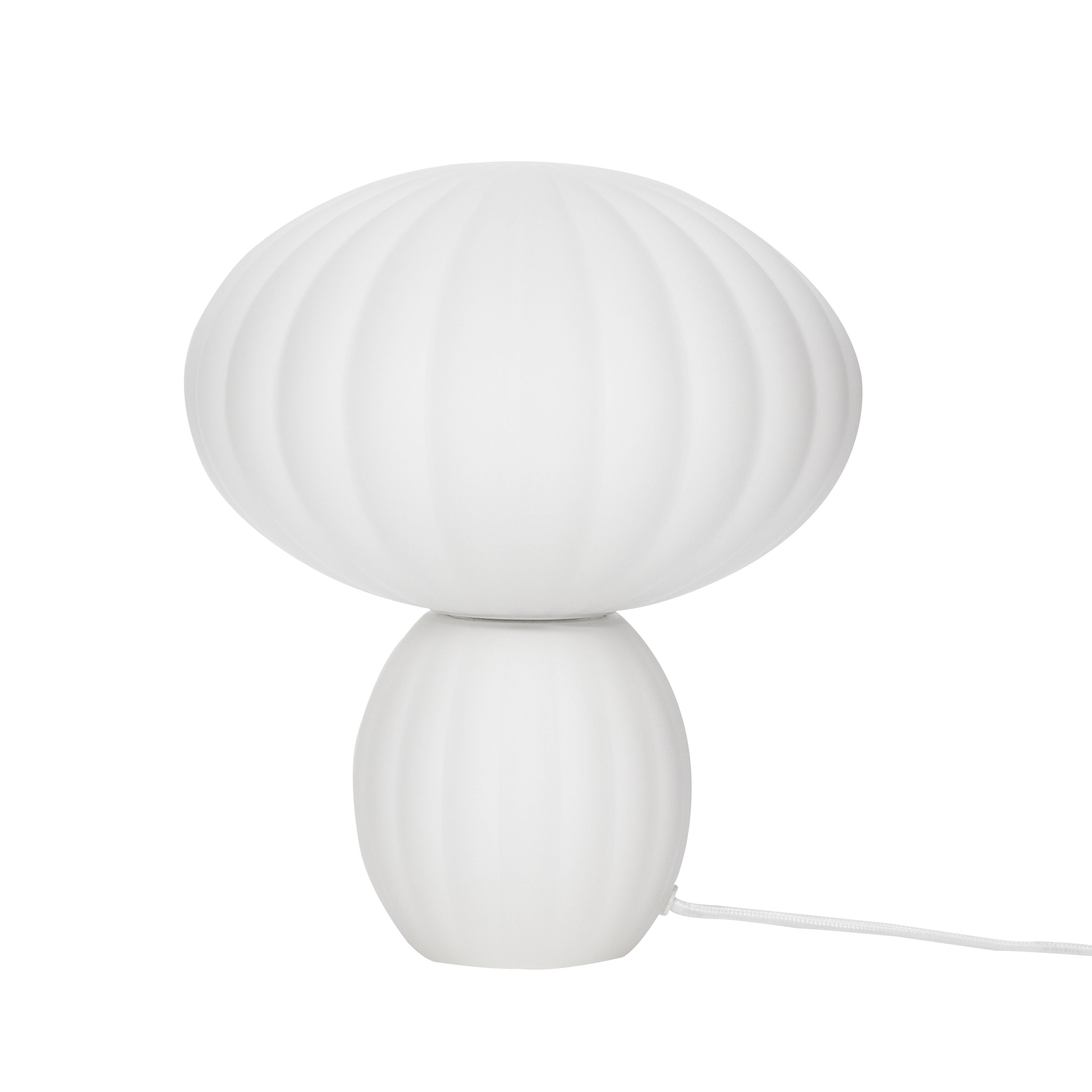 Kumu Tischlampe Weiß Glas Modernes Design