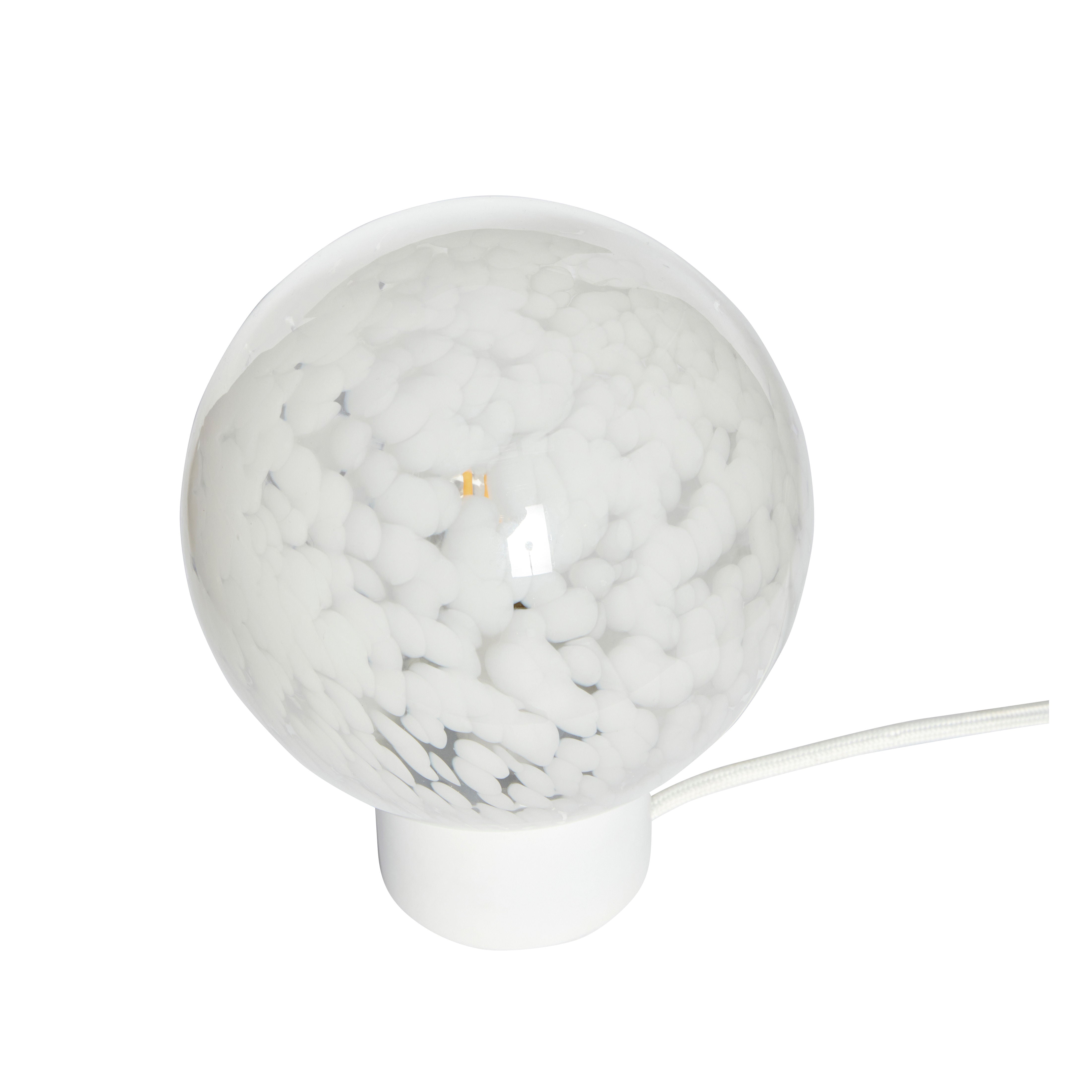 Tischlampe "Cloud" Weiß Glas Metall