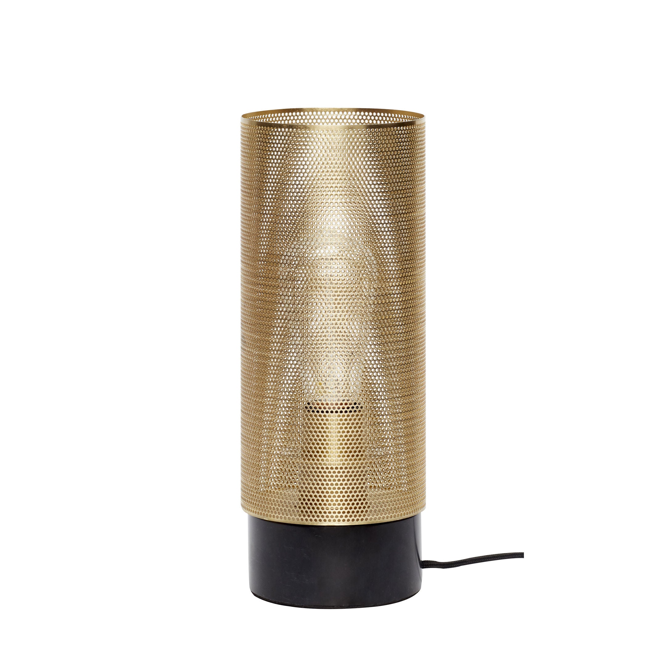 Tischlampe "Edge" Messingfarben Schwarz