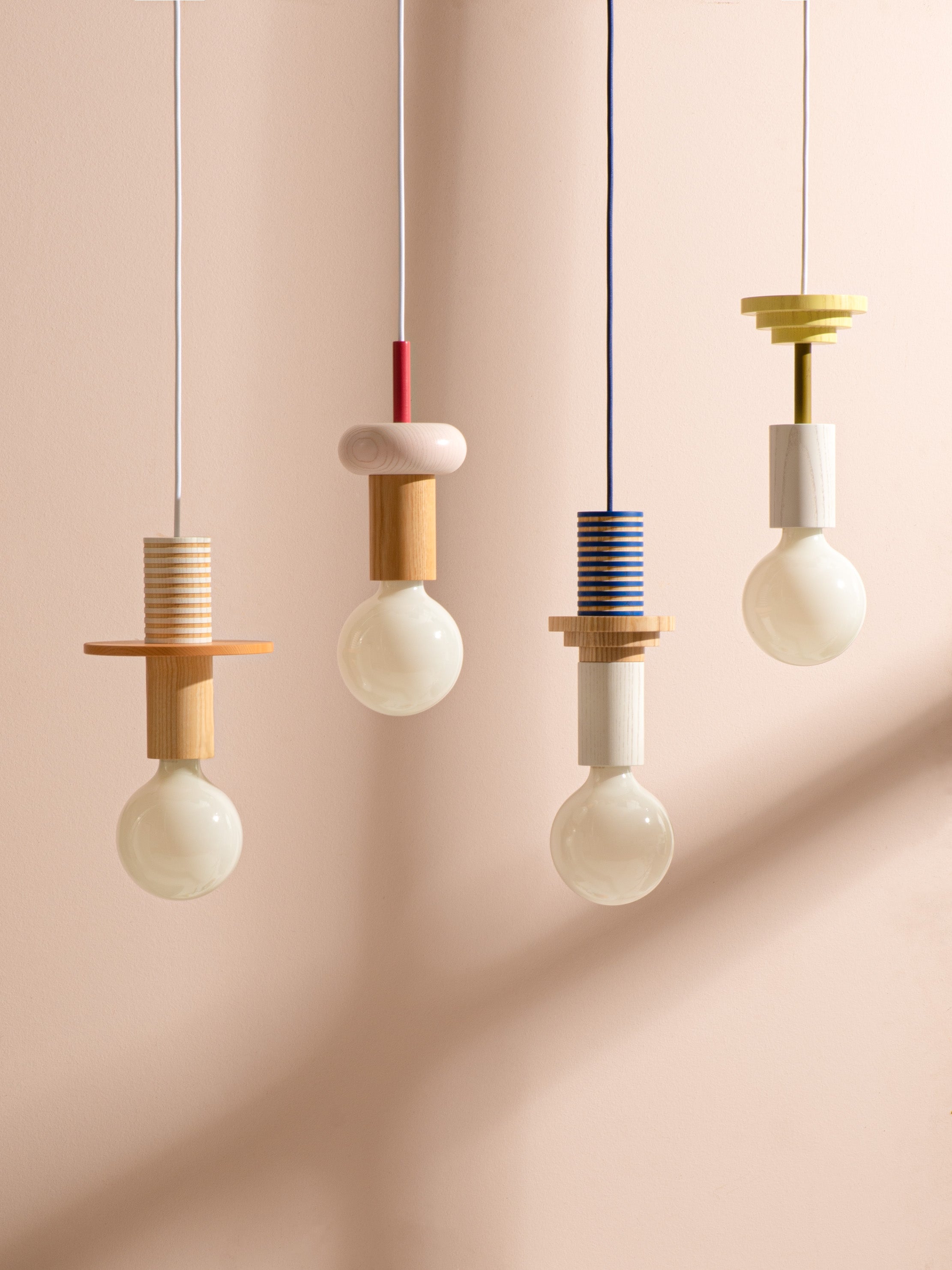 Hanging lamp JUNIT "TOFFEE" wood