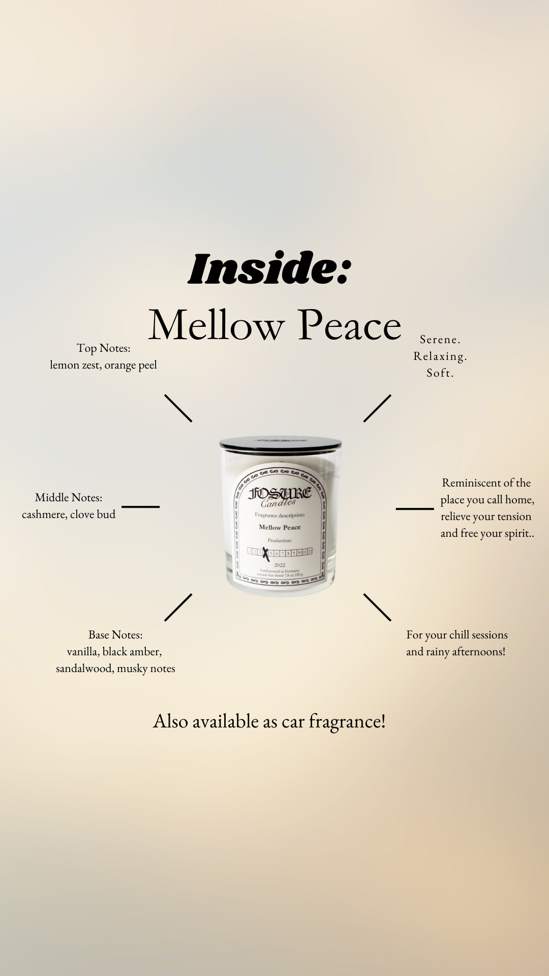 Scented candle "Mellow Peace"