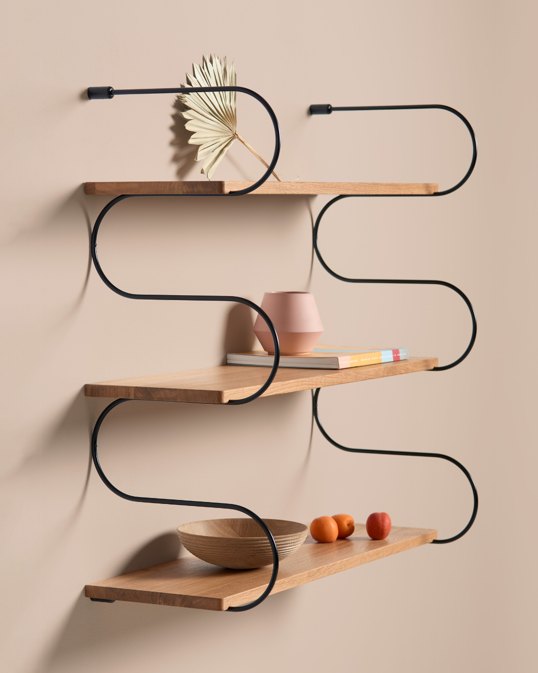 Shelf "ONDA" small black