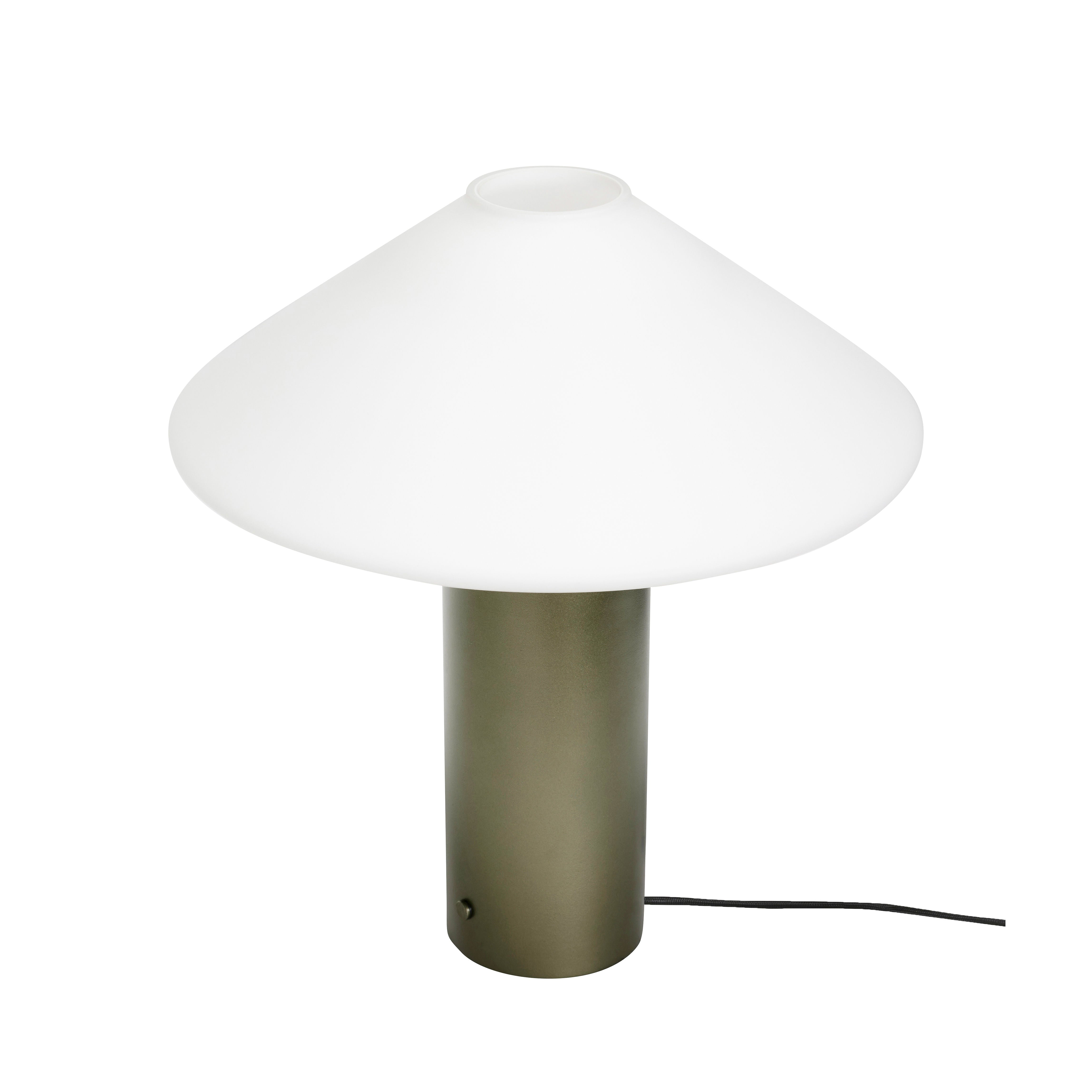 Tischlampe "Orbit" Dunkelgrün Glas Metall