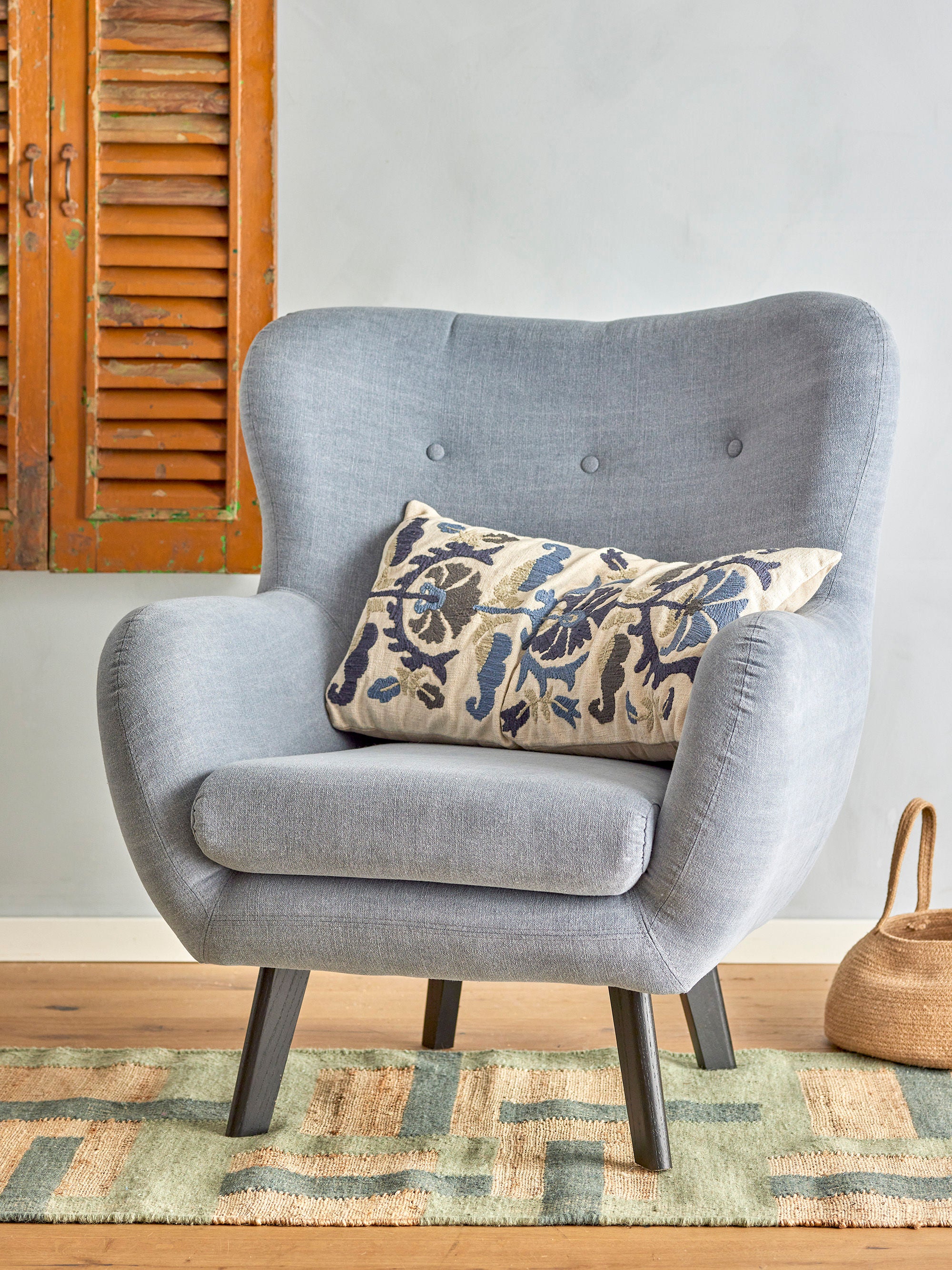 Loungesessel "Beau" Blau Baumwolle
