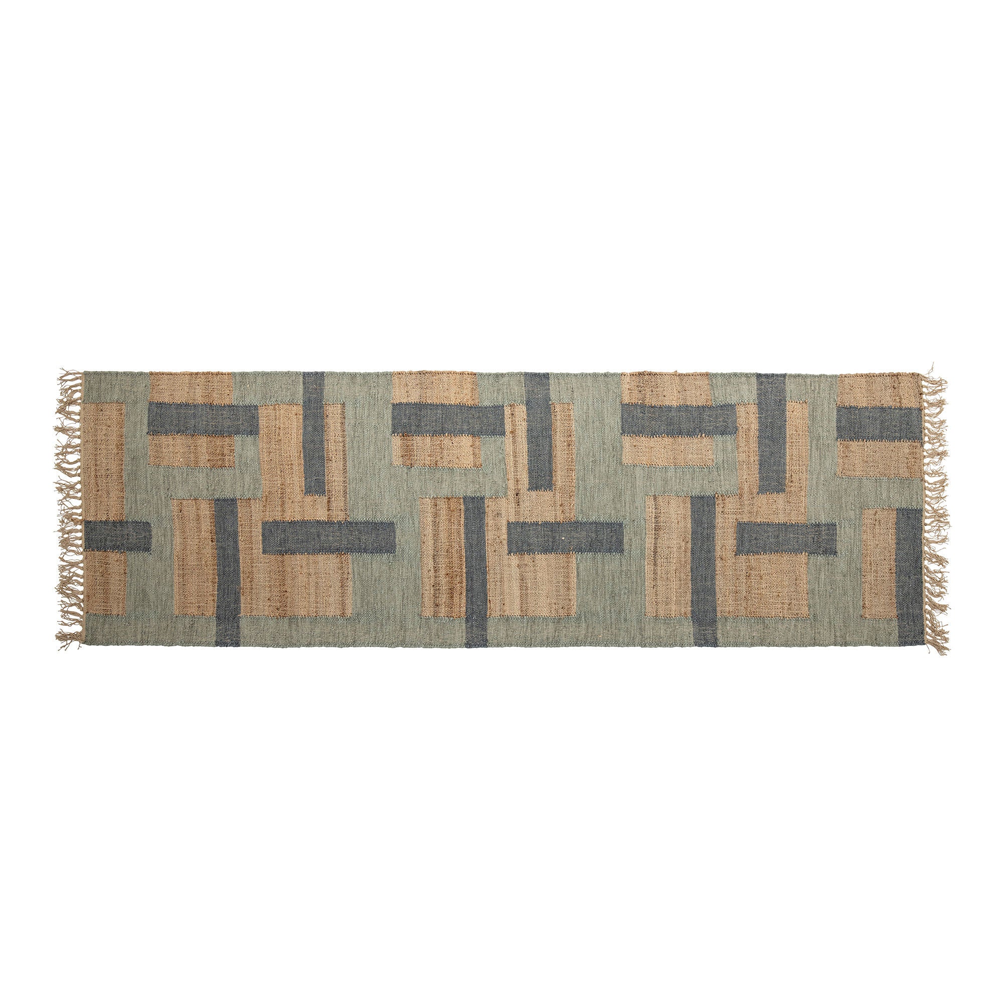 Carpet "Honiton" Green Wool Jute