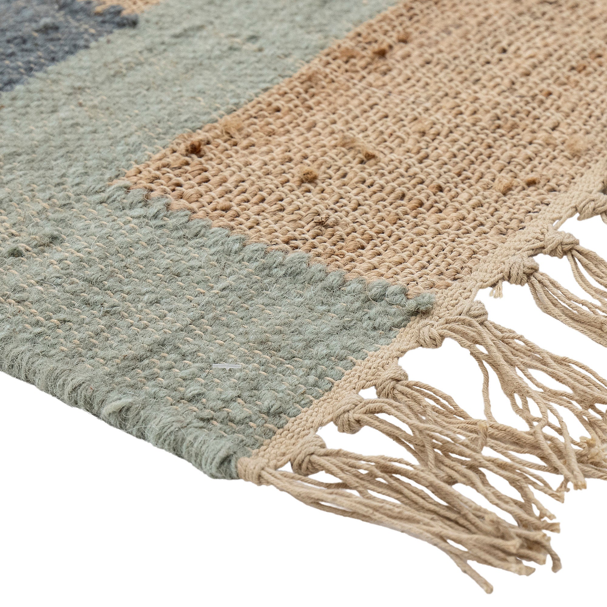 Carpet "Honiton" Green Wool Jute