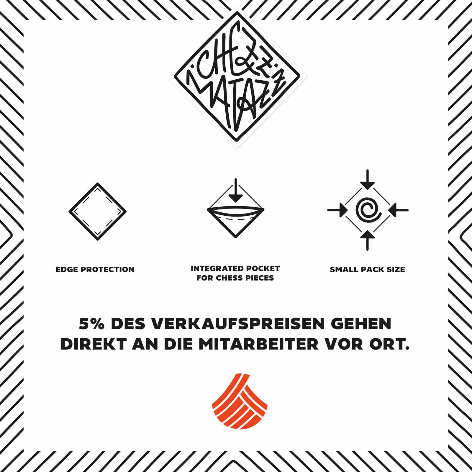 Schachspiel "ChezzMatazz" Schwarz weiß