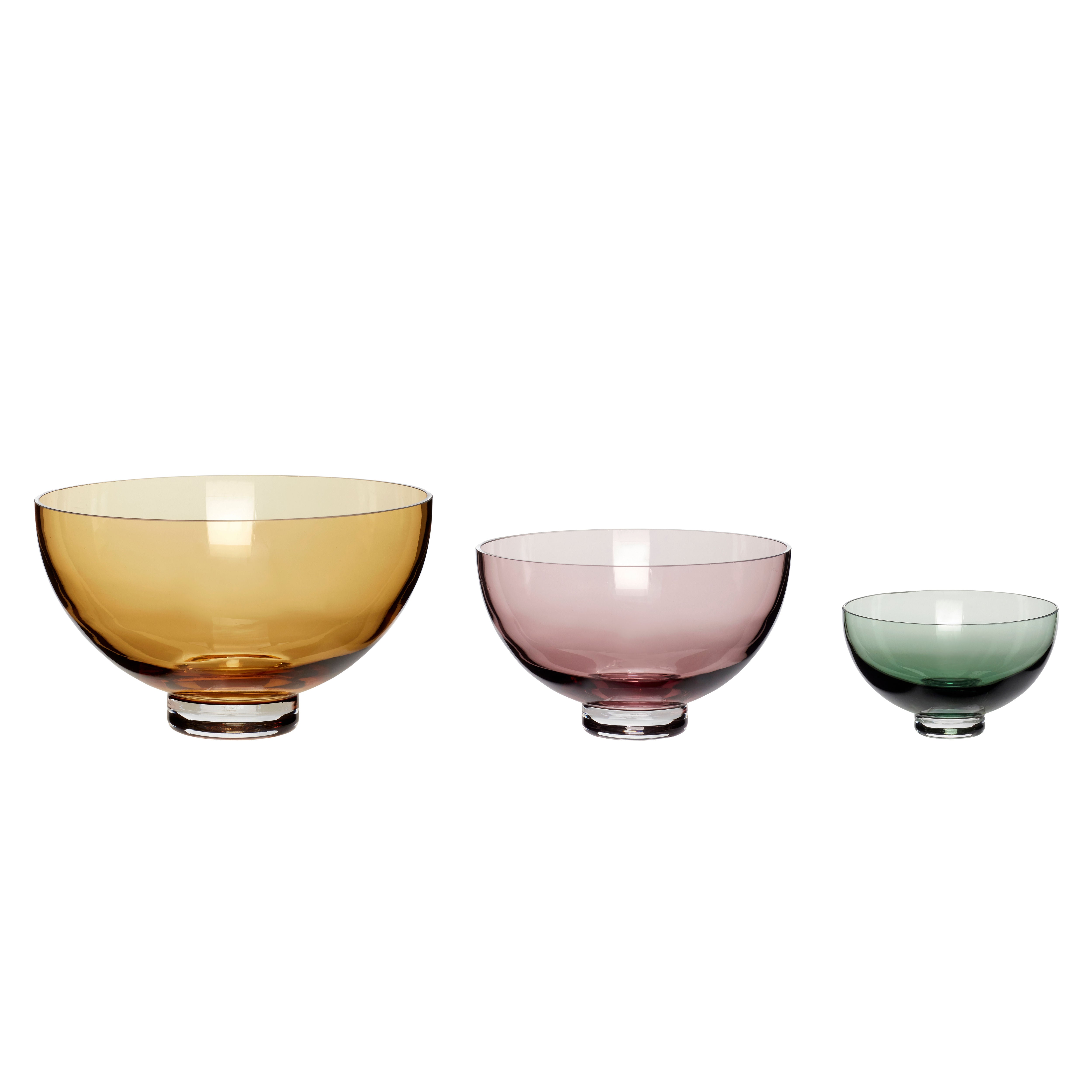 Radiant Schalen 3er Set Glas Handgefertigt