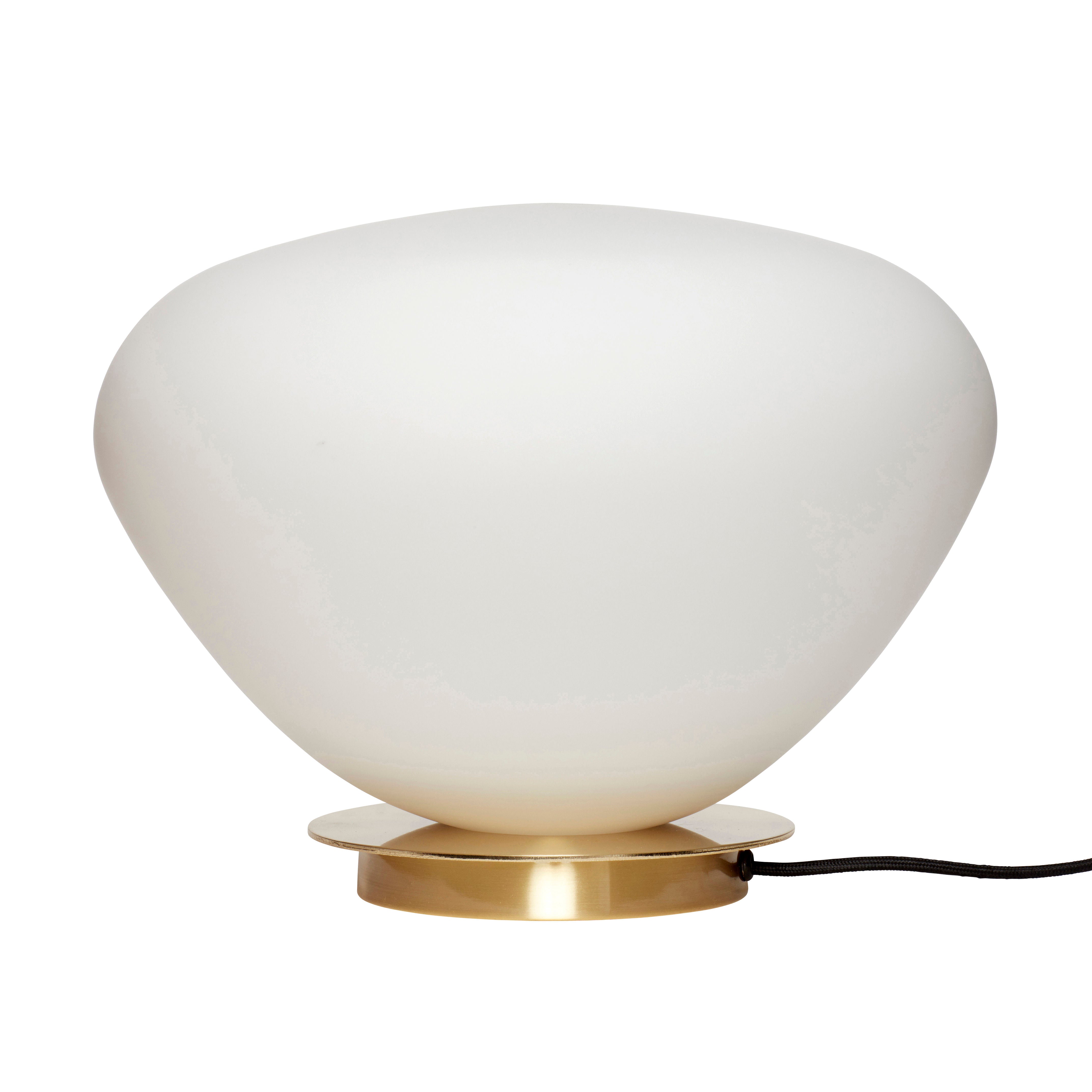 Bean Tischlampe - Messingfarben und Weiß - Modern und Handgefertigt
