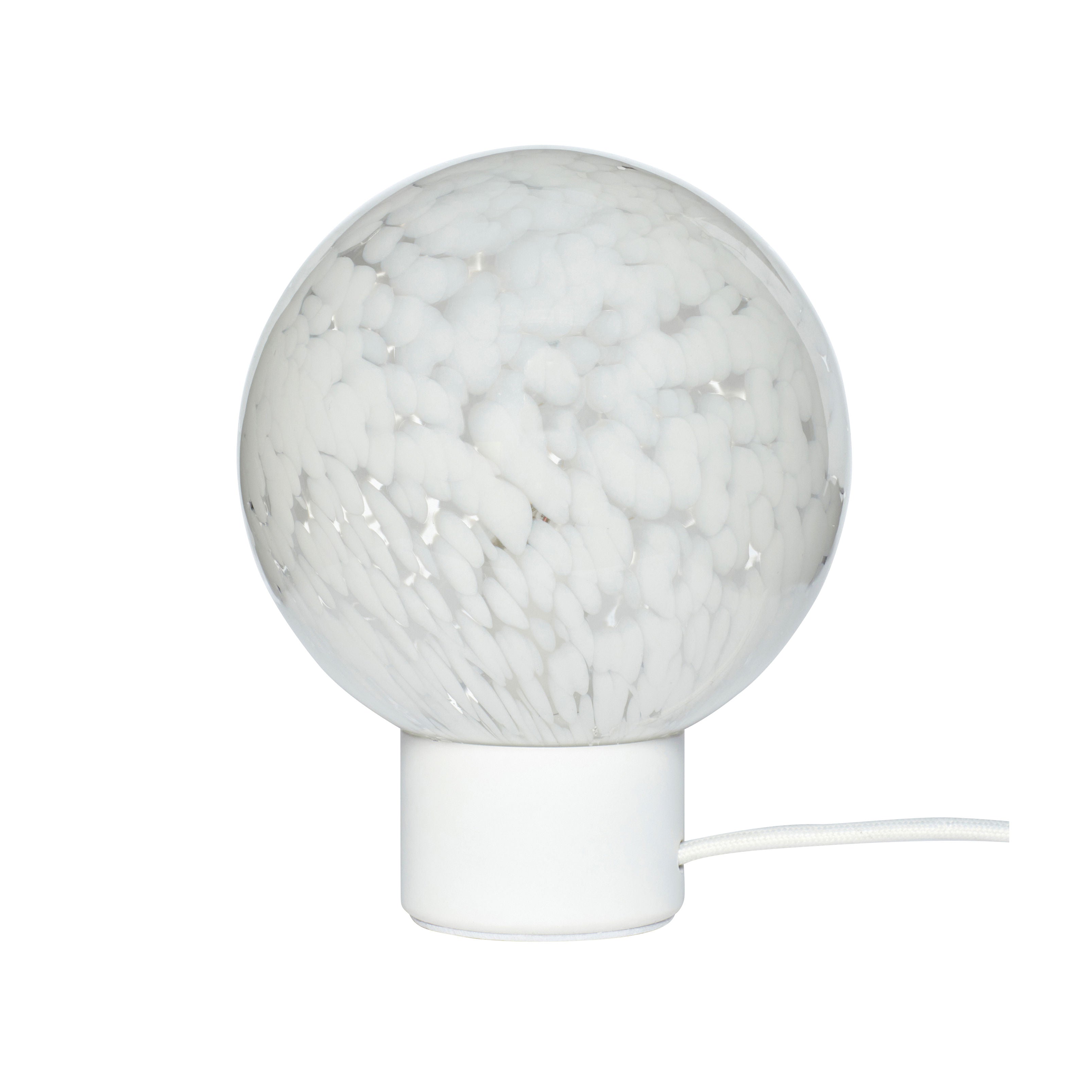 Cloud Tischlampe Weiß/Klar Glas Metall Modernes Design