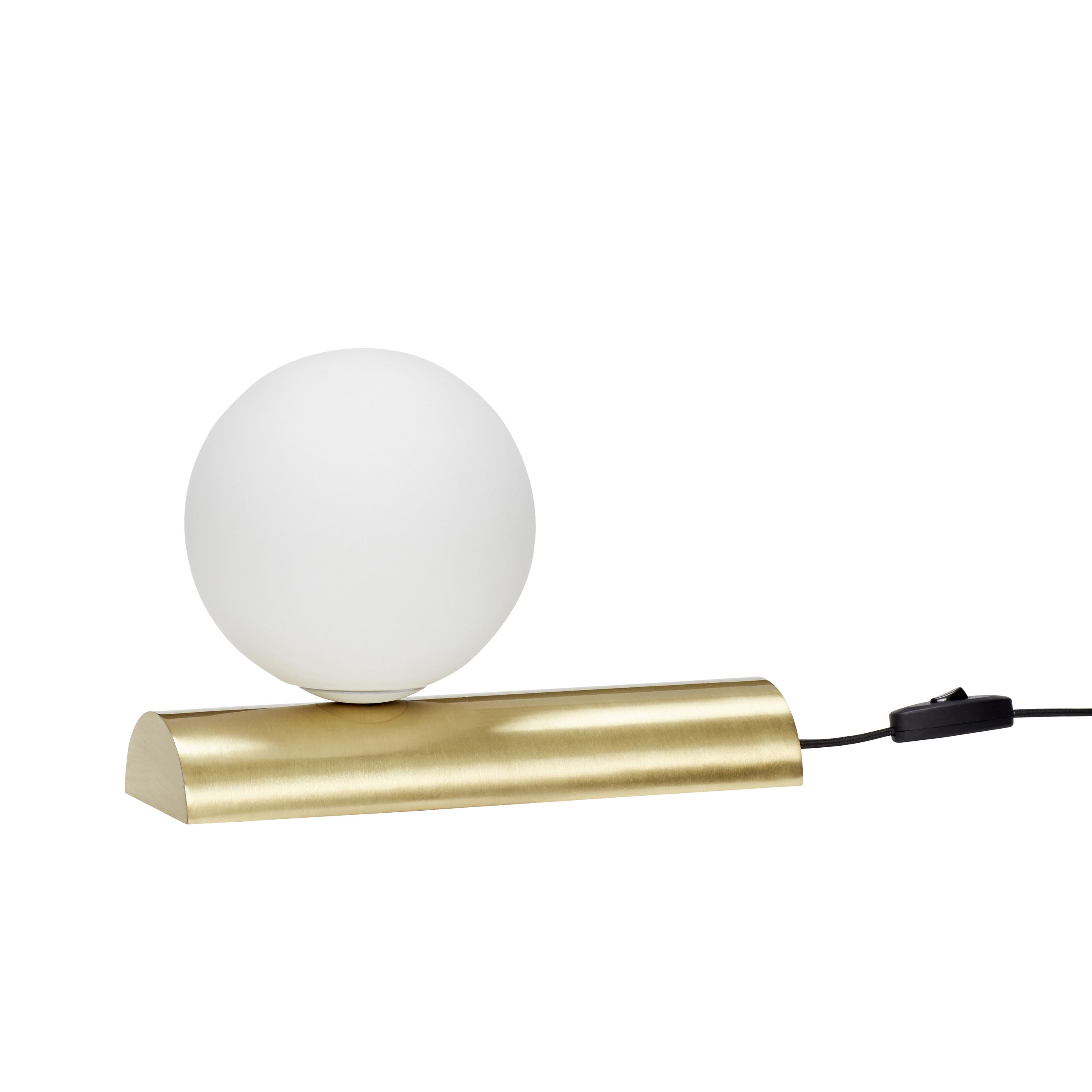 Balance Tischlampe Messingfarben und Weiß - Minimalistisch und Modern