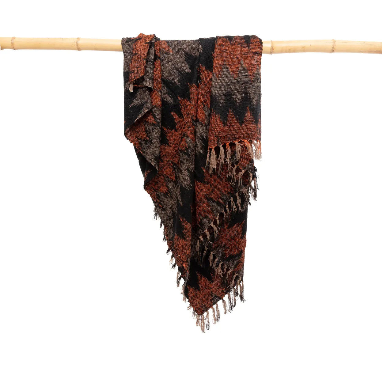 Bedspread "The s'il vous Plaid" Black Orange