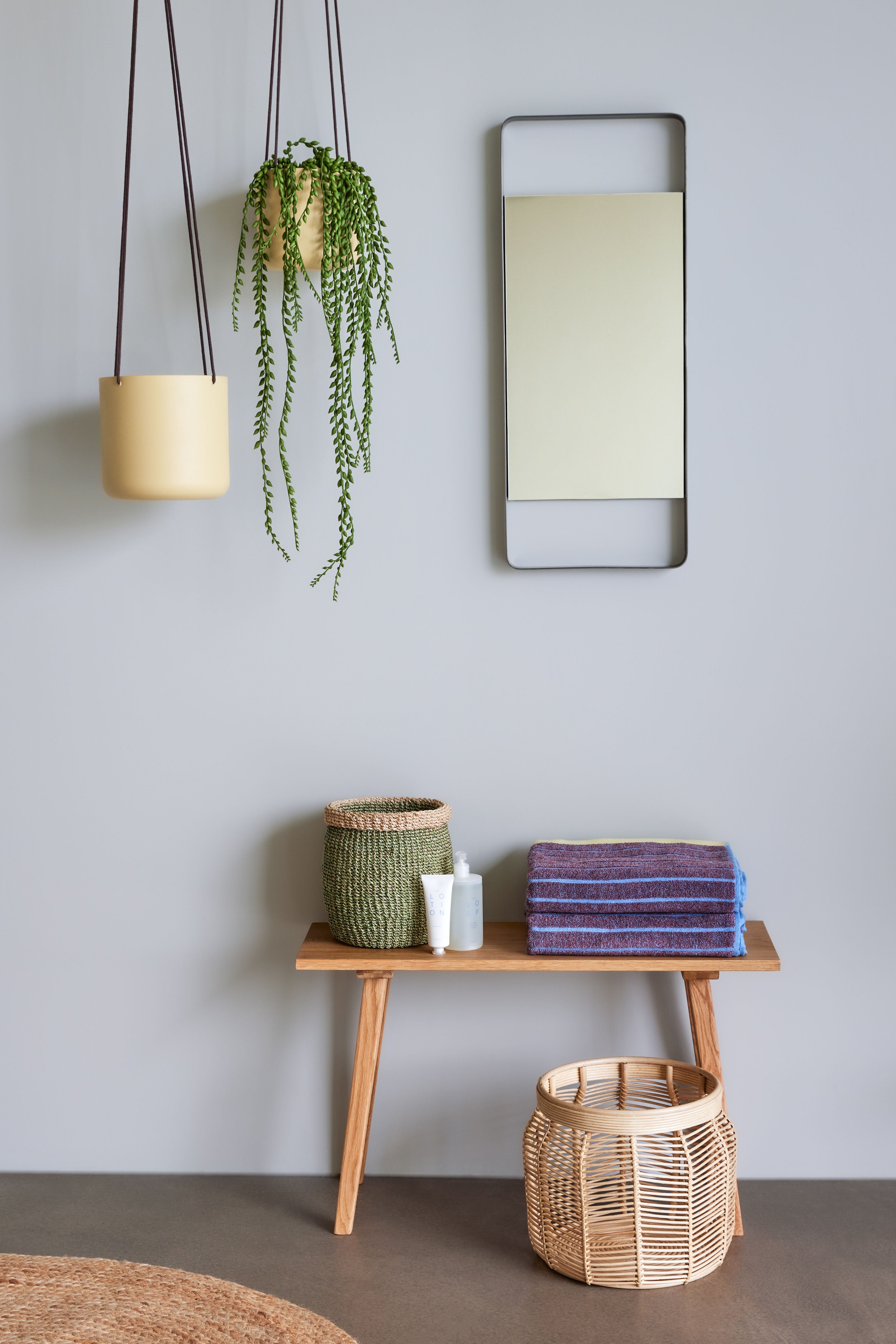 Hanging pots "Bloom" Large Khaki Set of 3