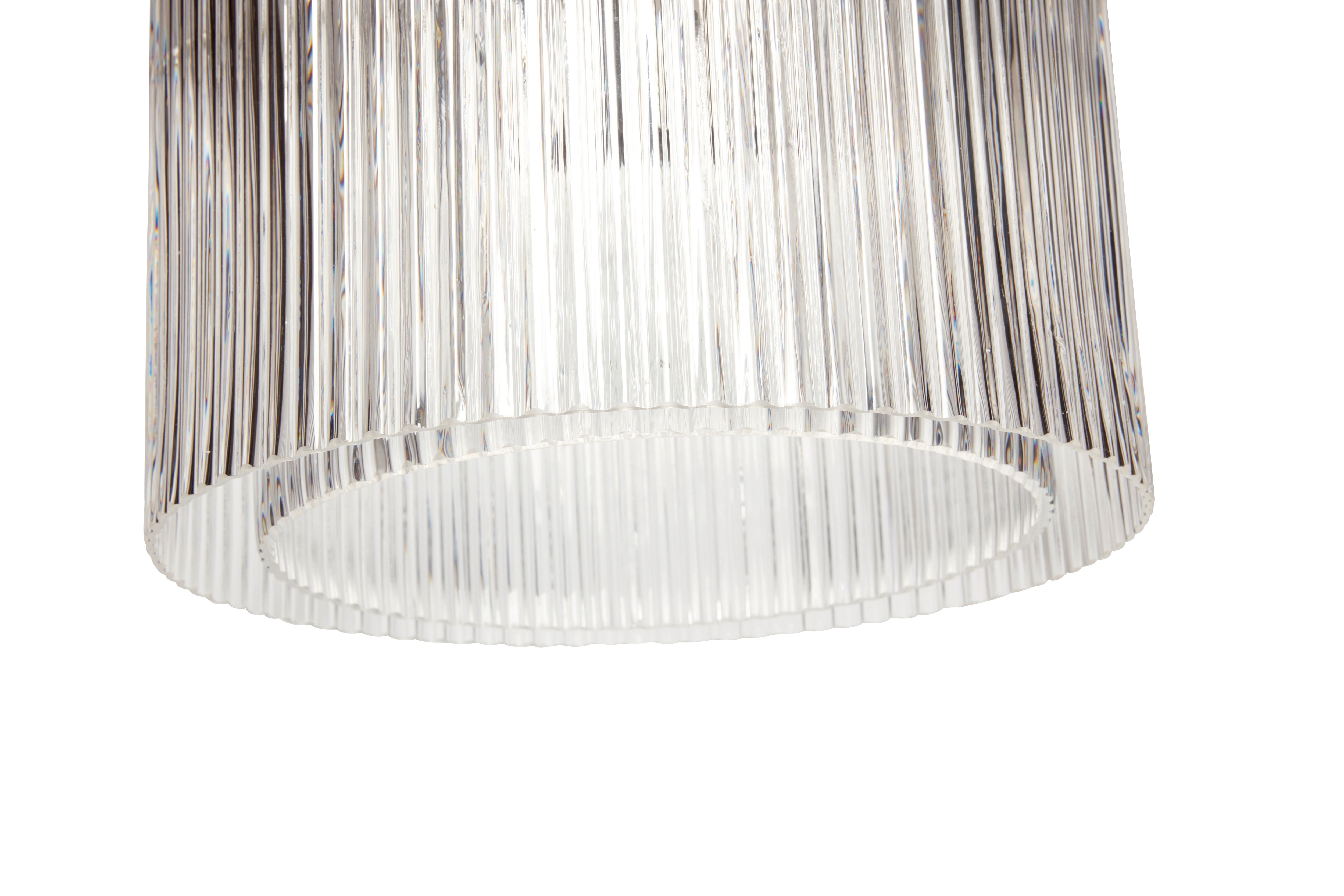 Hanging lamp "Ripple" Large Clear