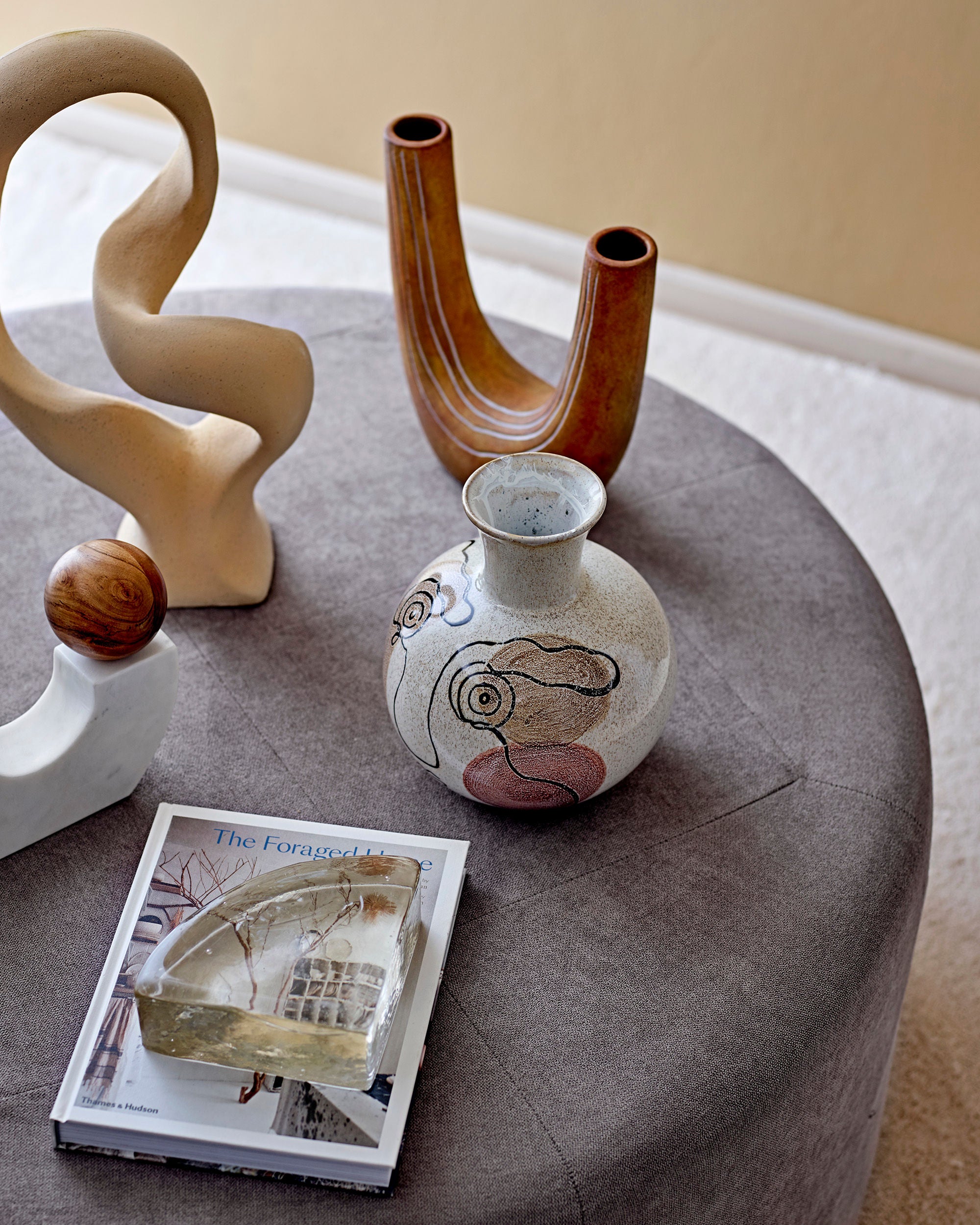 Vase "Irini" Weiß Steingut
