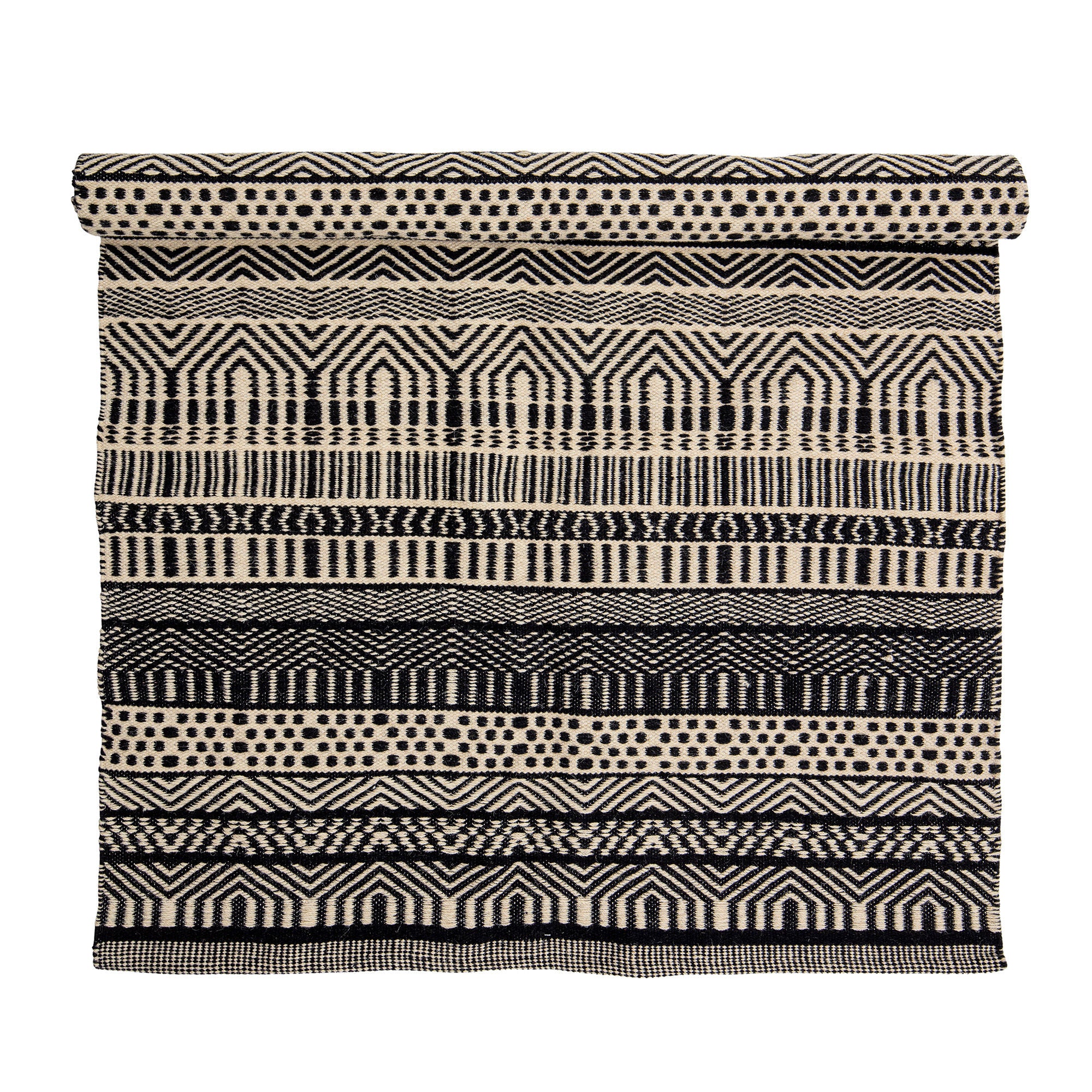 Teppich 'Joob' Schwarz Wolle