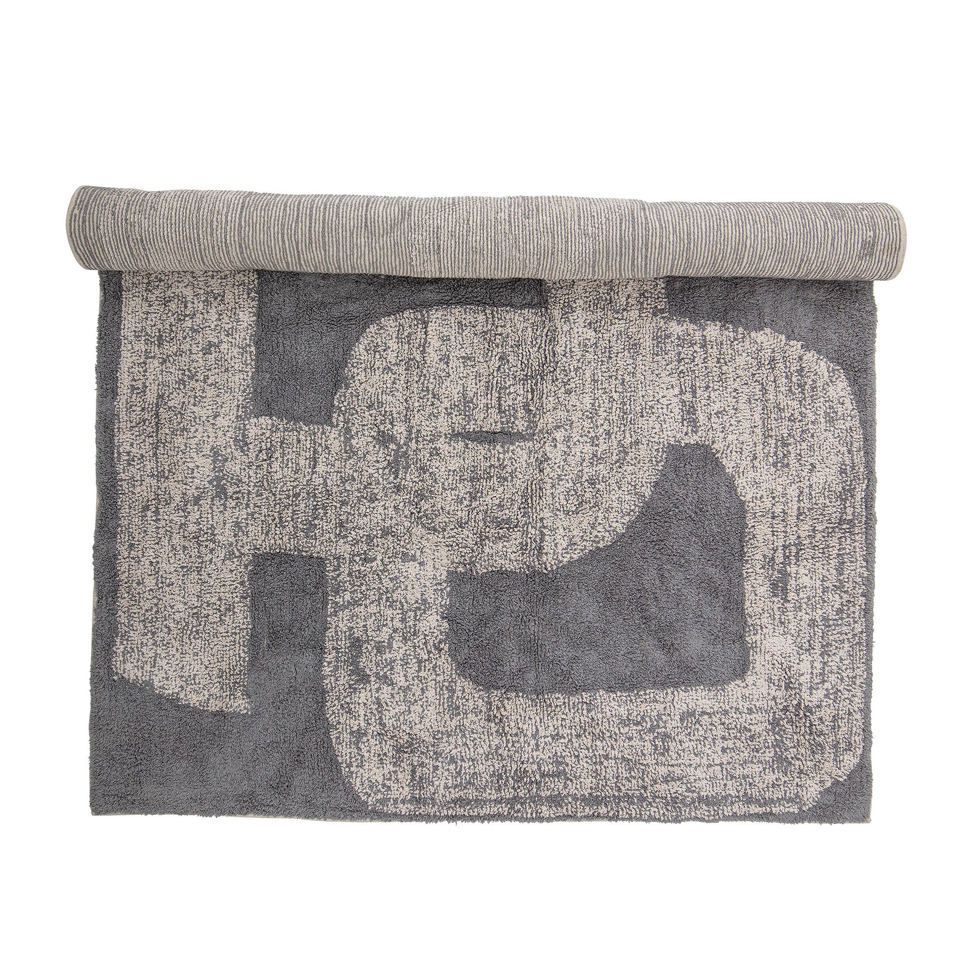 Teppich 'Addo' in Grau aus Baumwolle