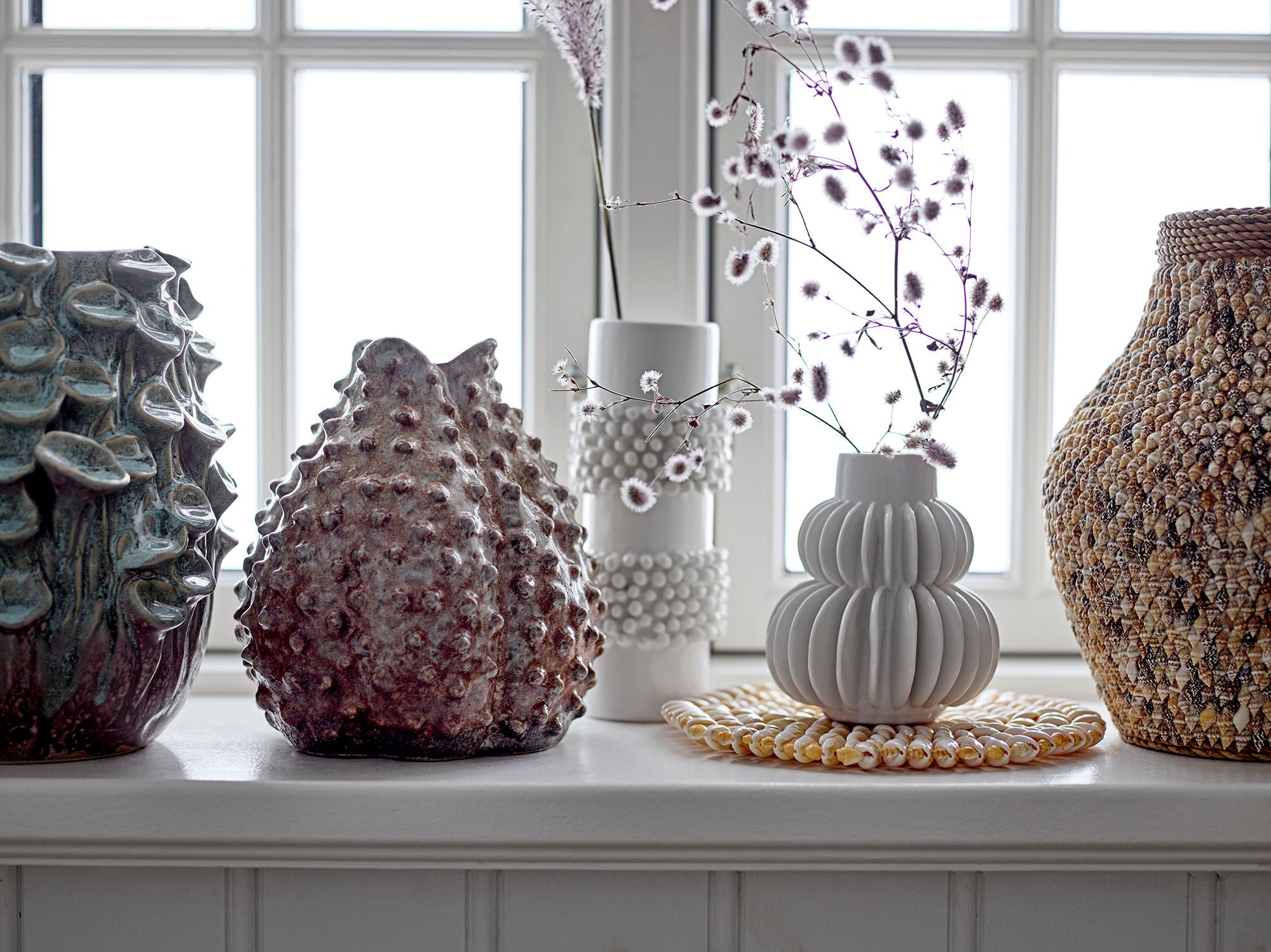 Vase "Halfdan" White Stoneware 