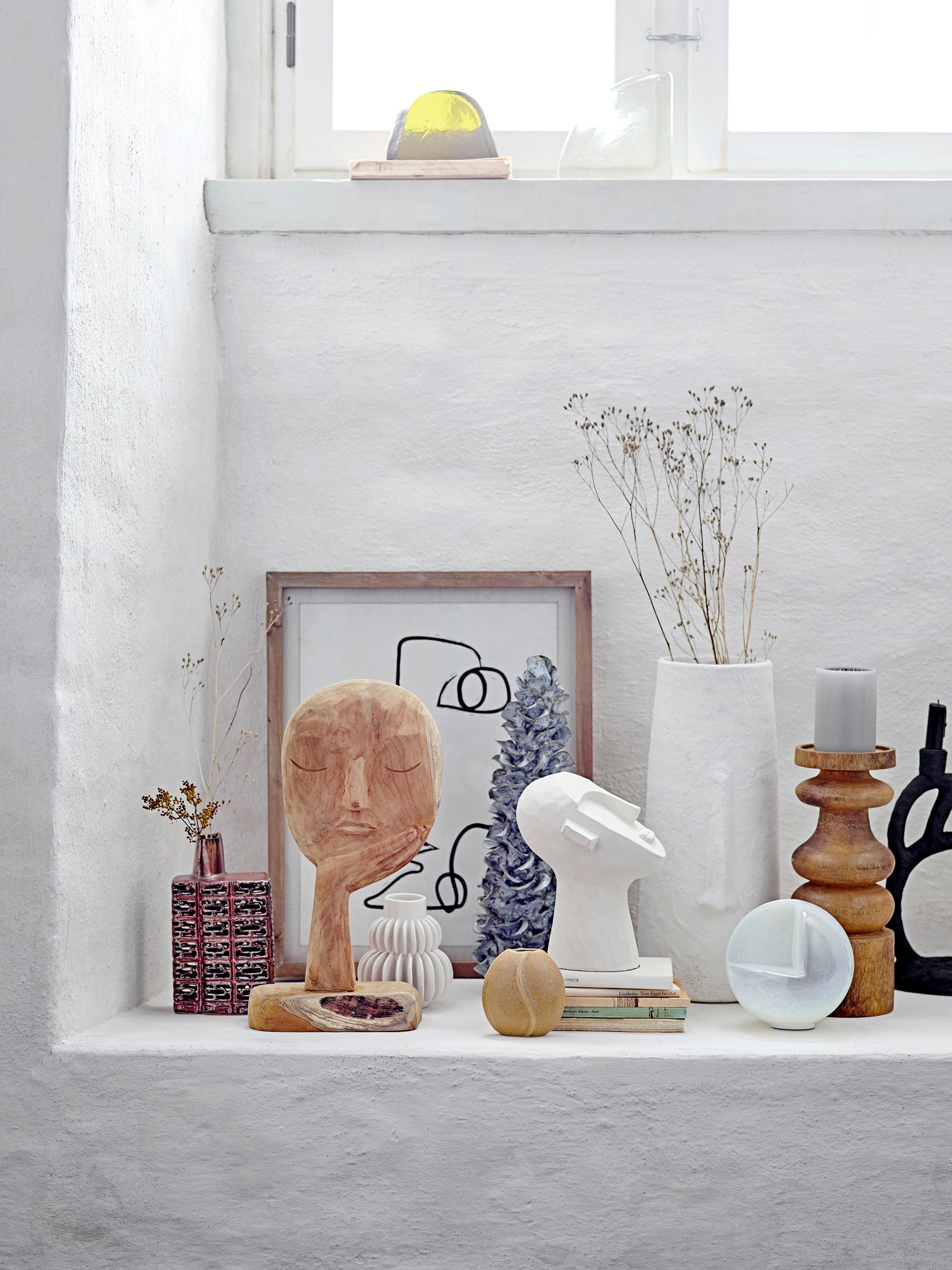 Vase "Halfdan" White Stoneware 