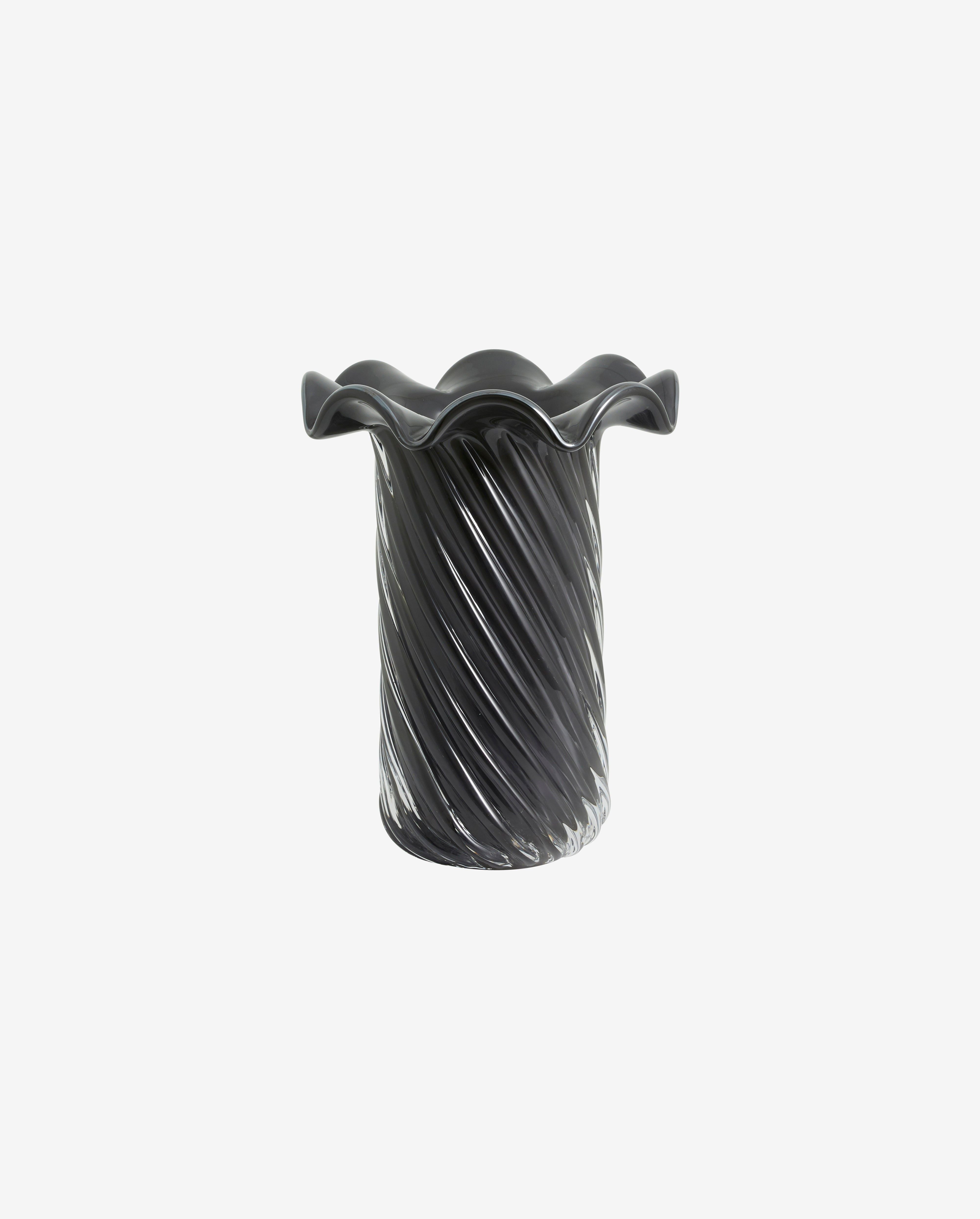 Vase "KORO" Glas Grau