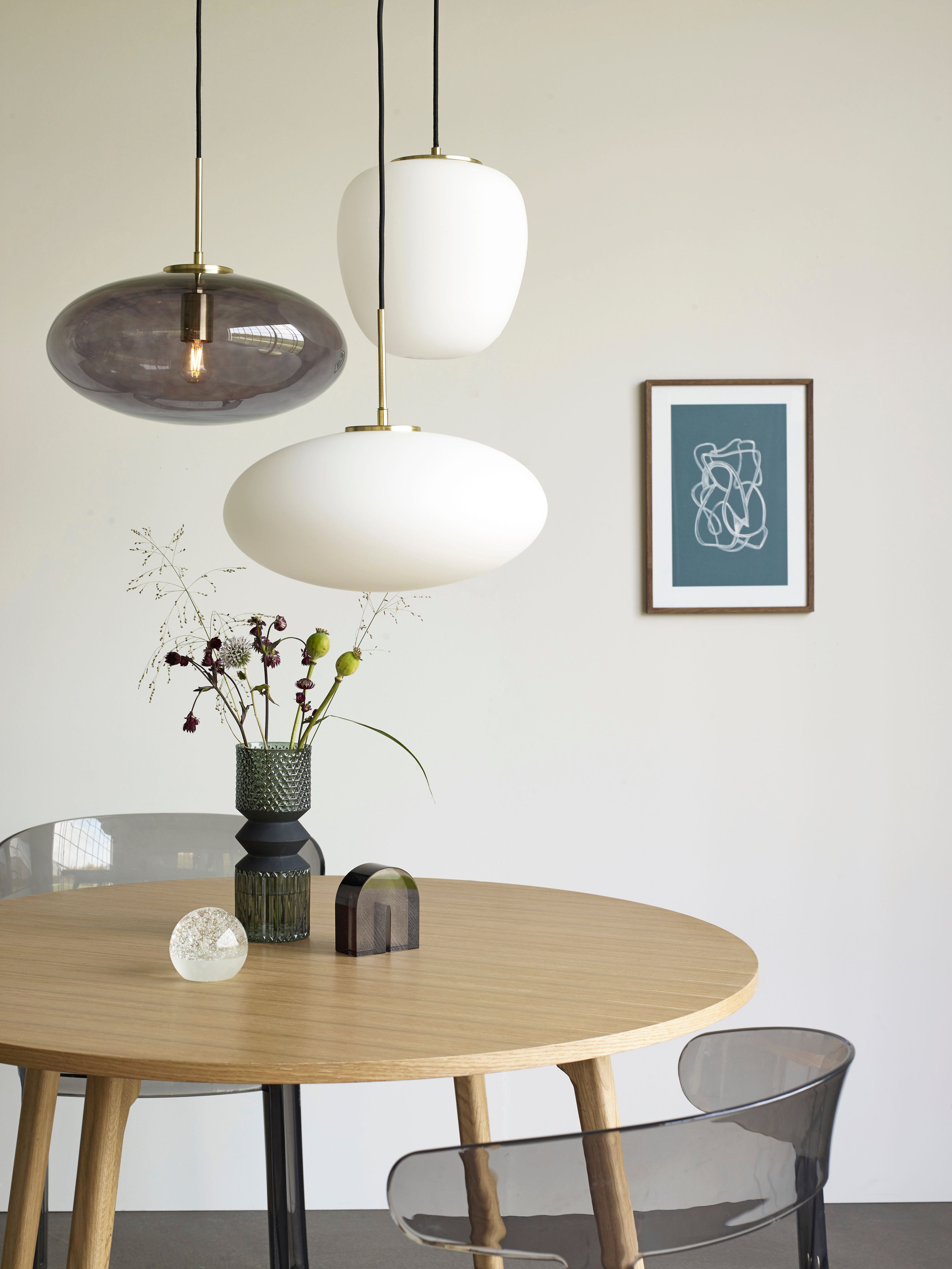 Hanging lamp "Reflect" Ellipse Grey 