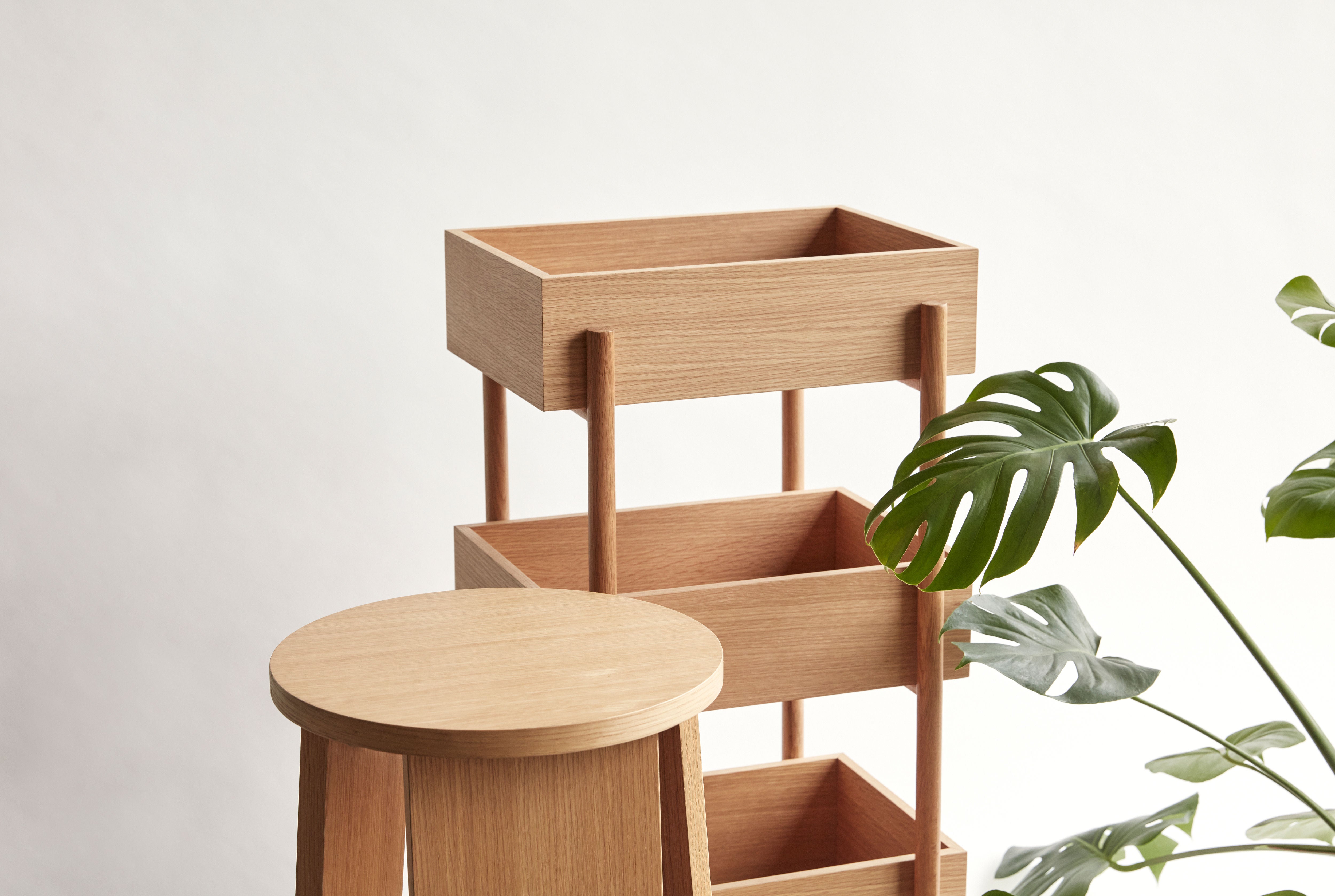 Stool "Split" Triple Natural