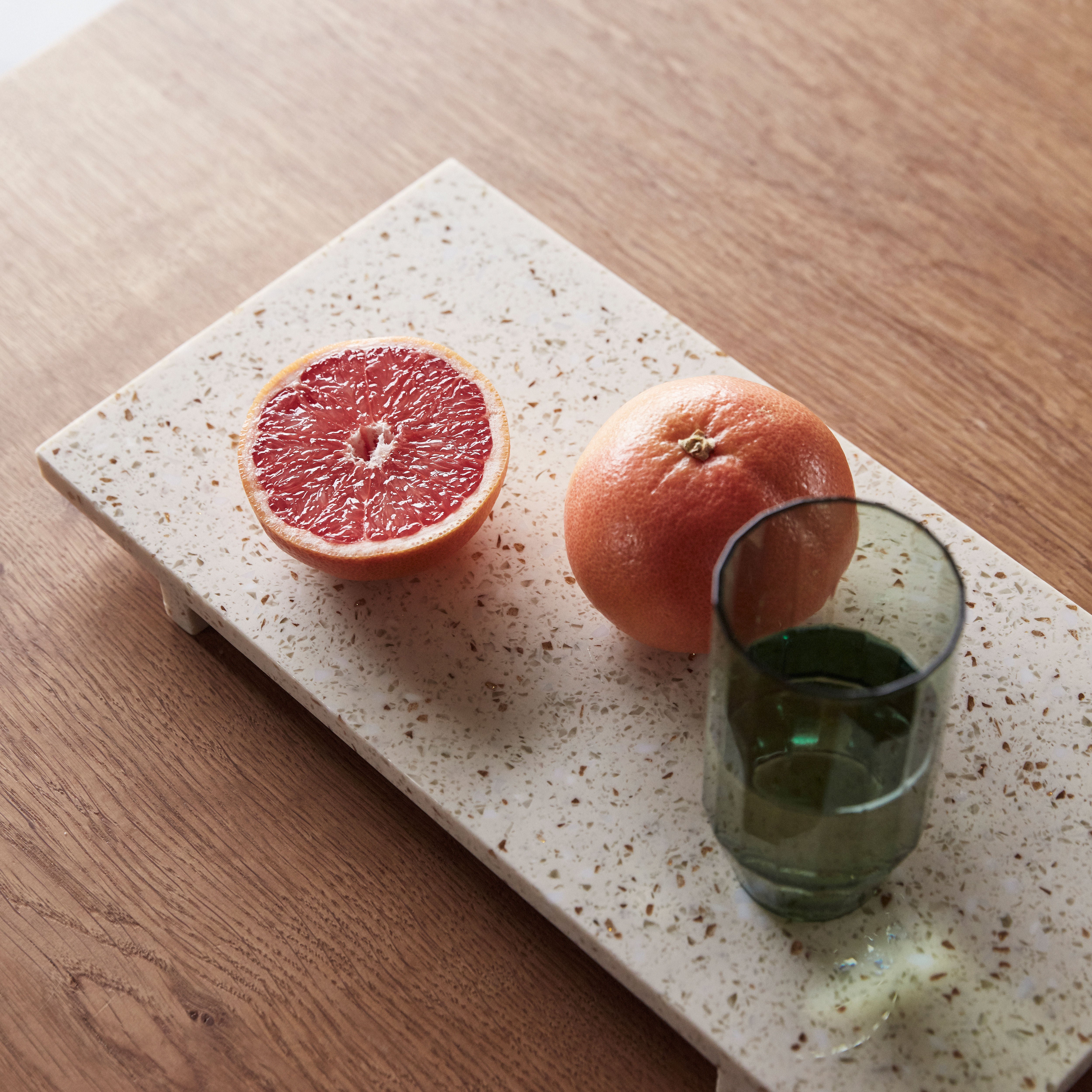 Tablett Ablage "Terrazzo" Stein