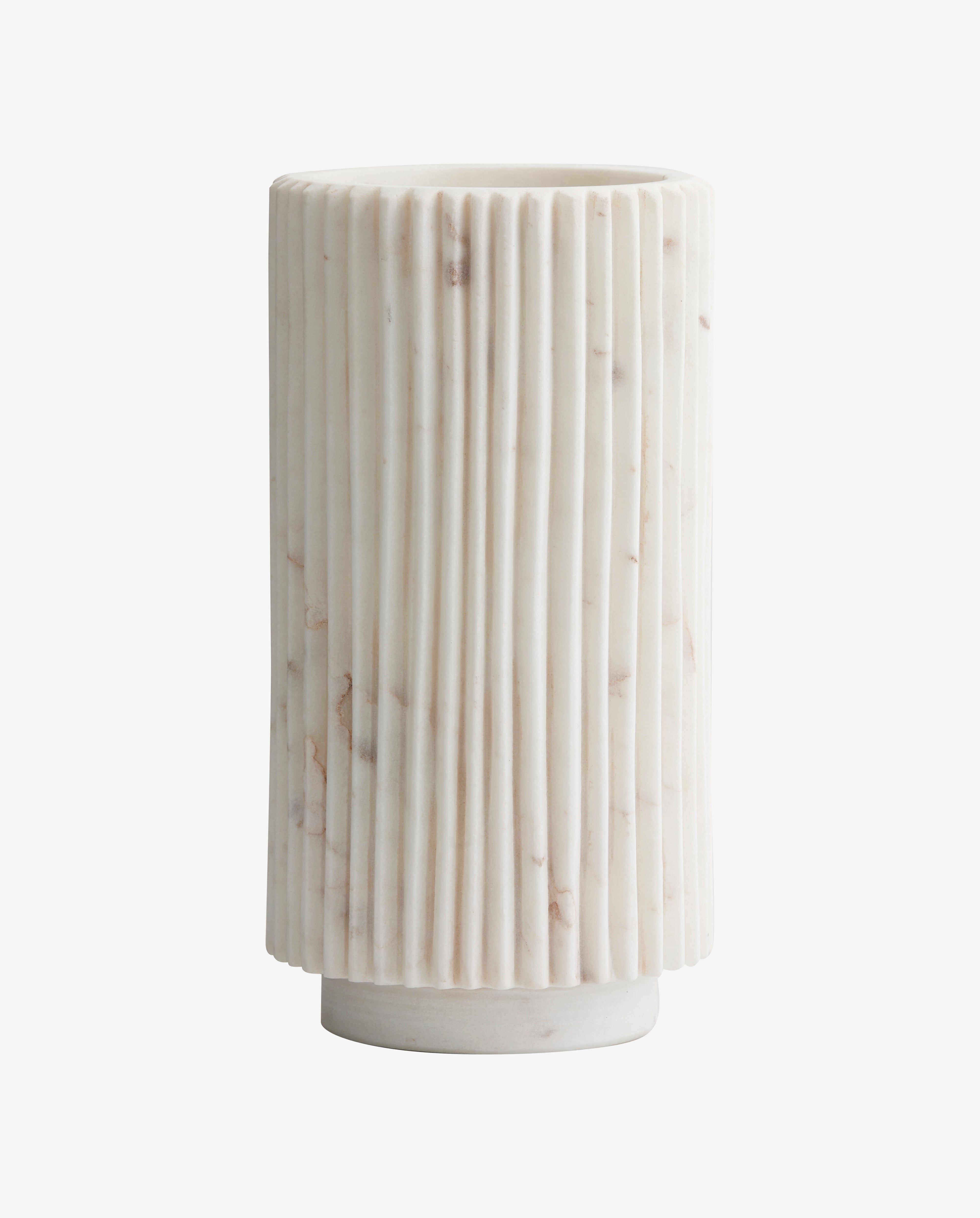 Vase "LOON" Weiß Marmor