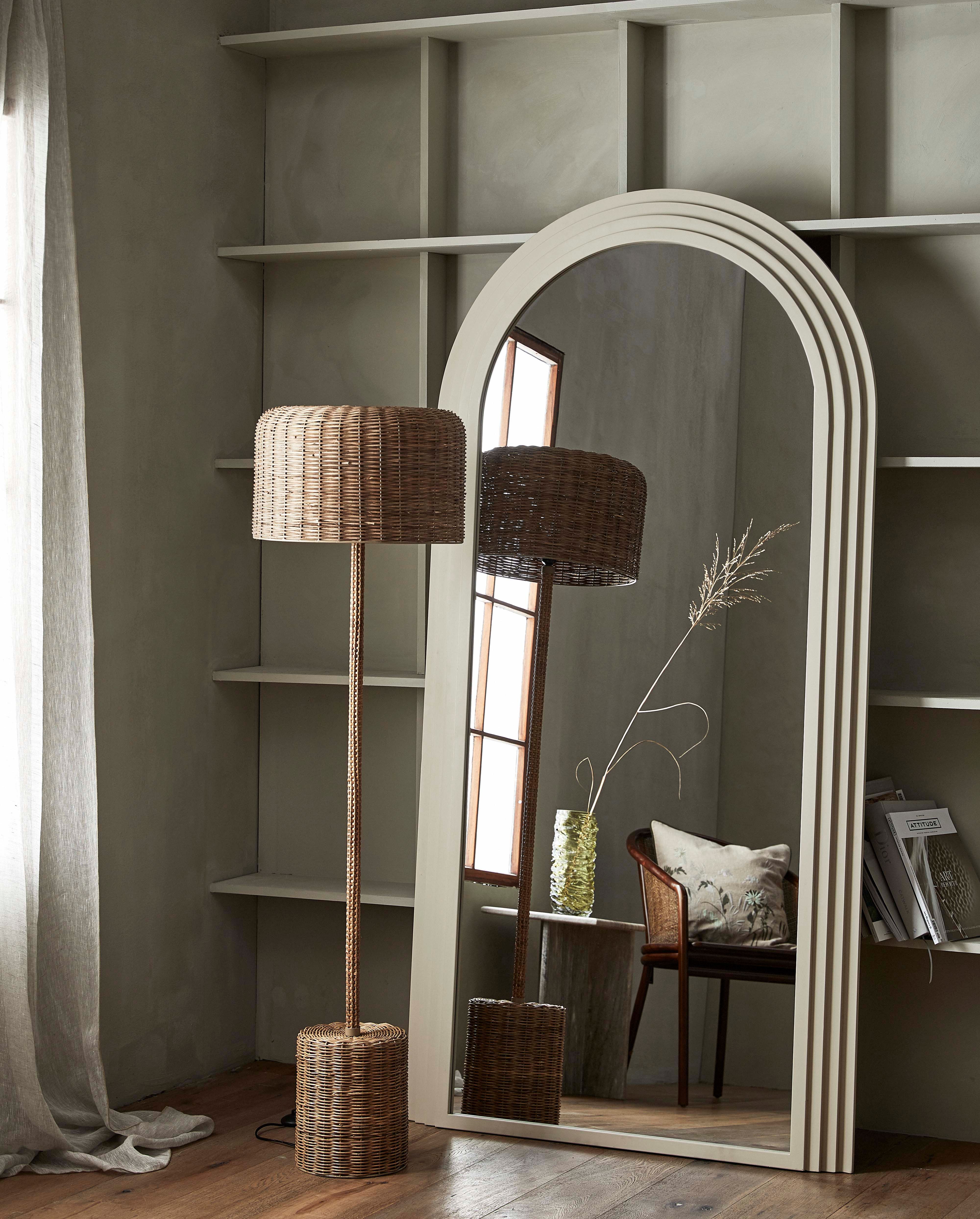 Stehlampe "CANE" Rattan Natur