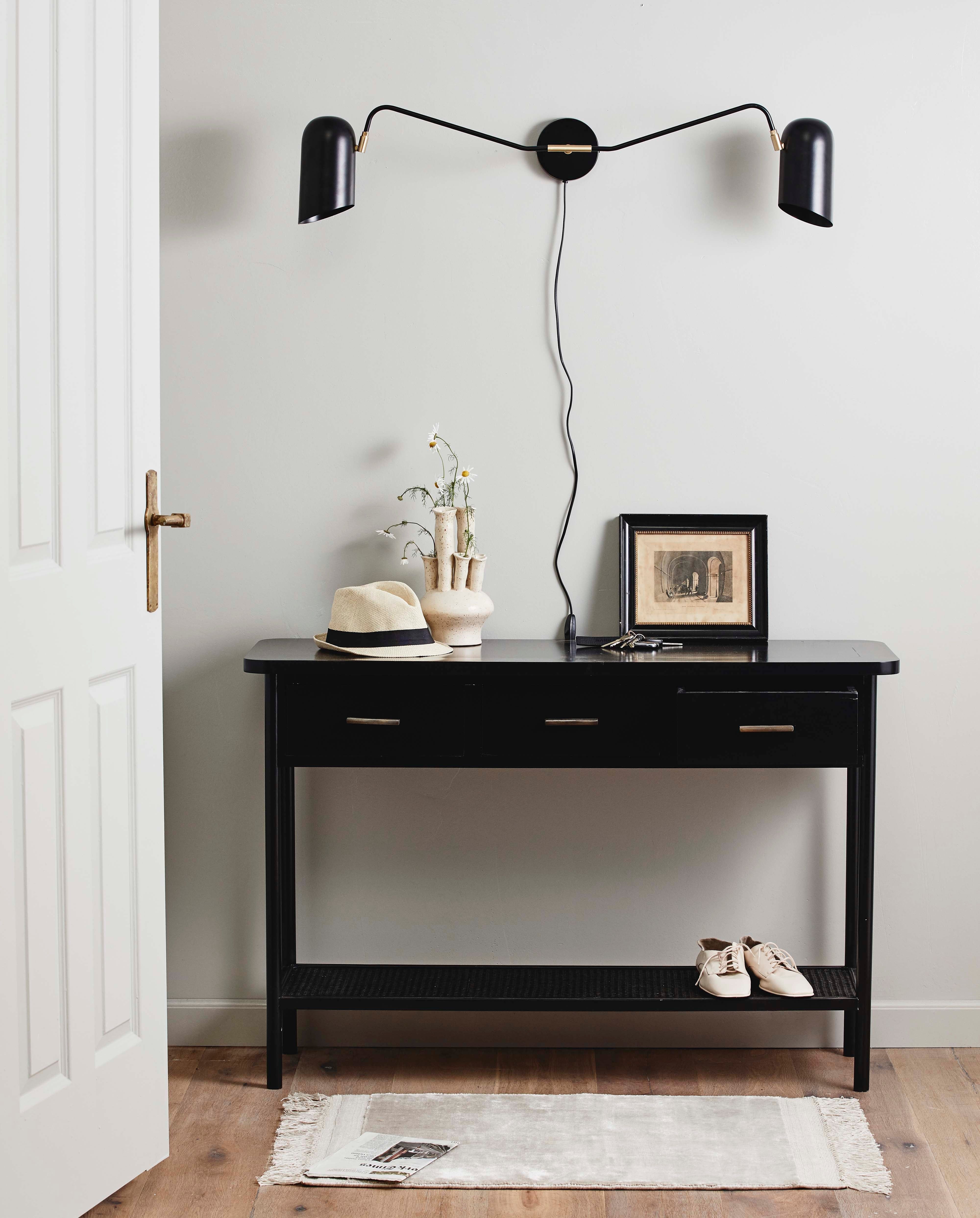 Wall light "ERIS" 2 arms black