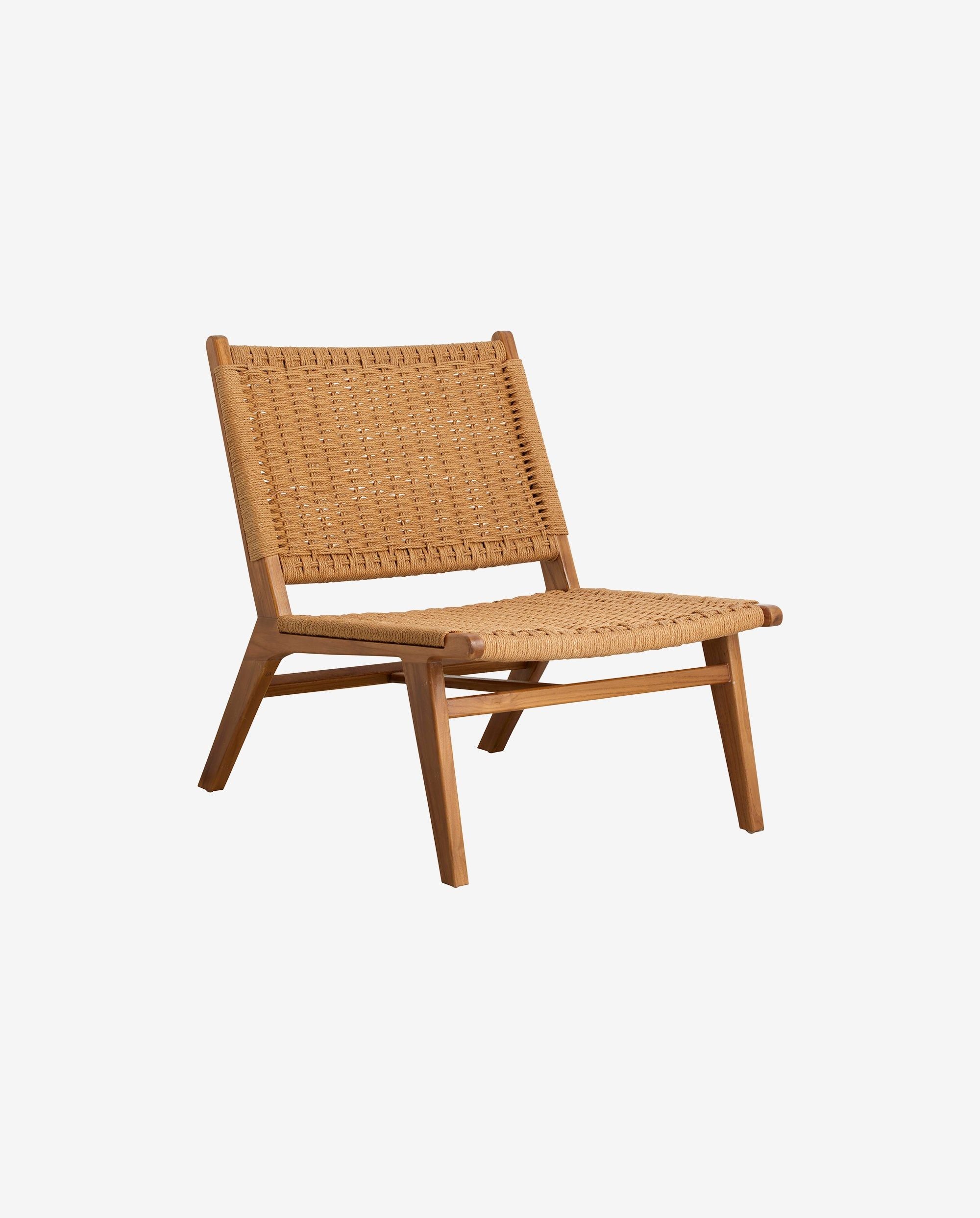 Lounge Stuhl "CLUB" Teak Gewebt
