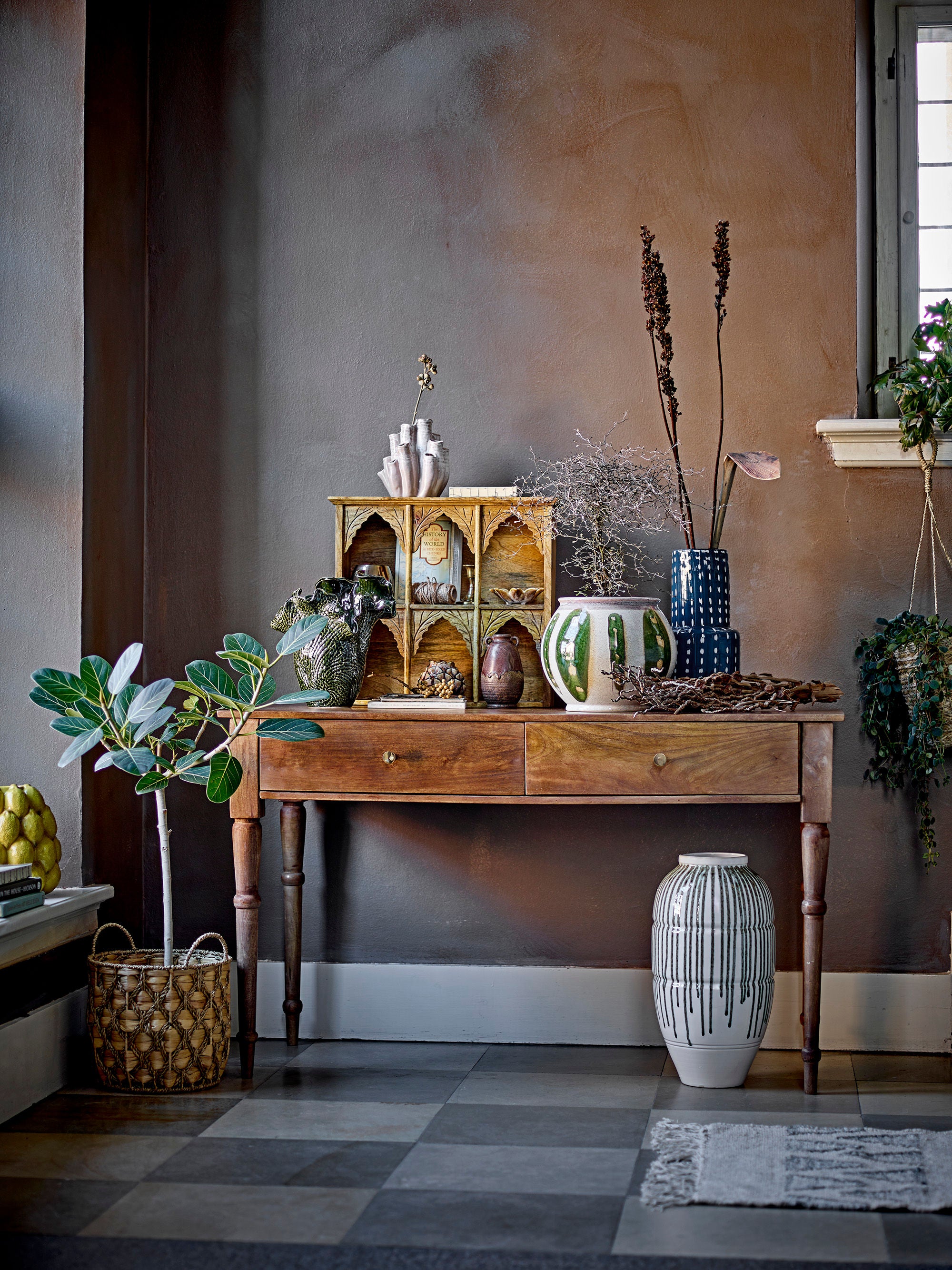Vase "Scarlet" Grün Steingut