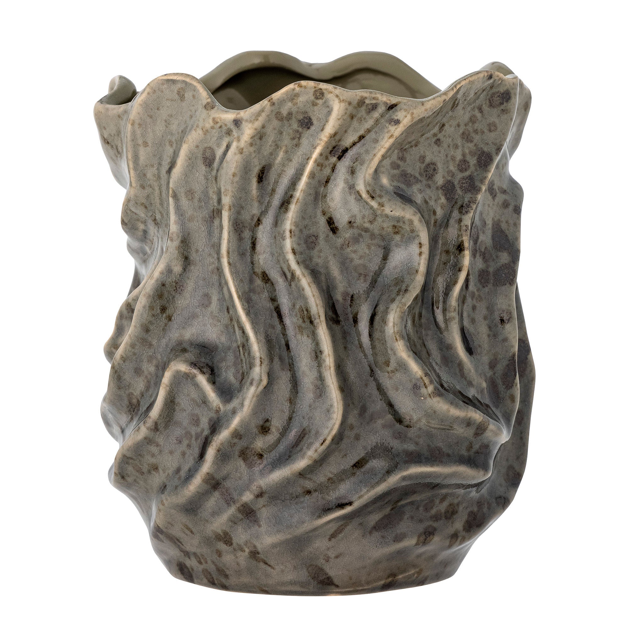 Deko-Vase "Soumia" Deko-Vase Grau Steingut