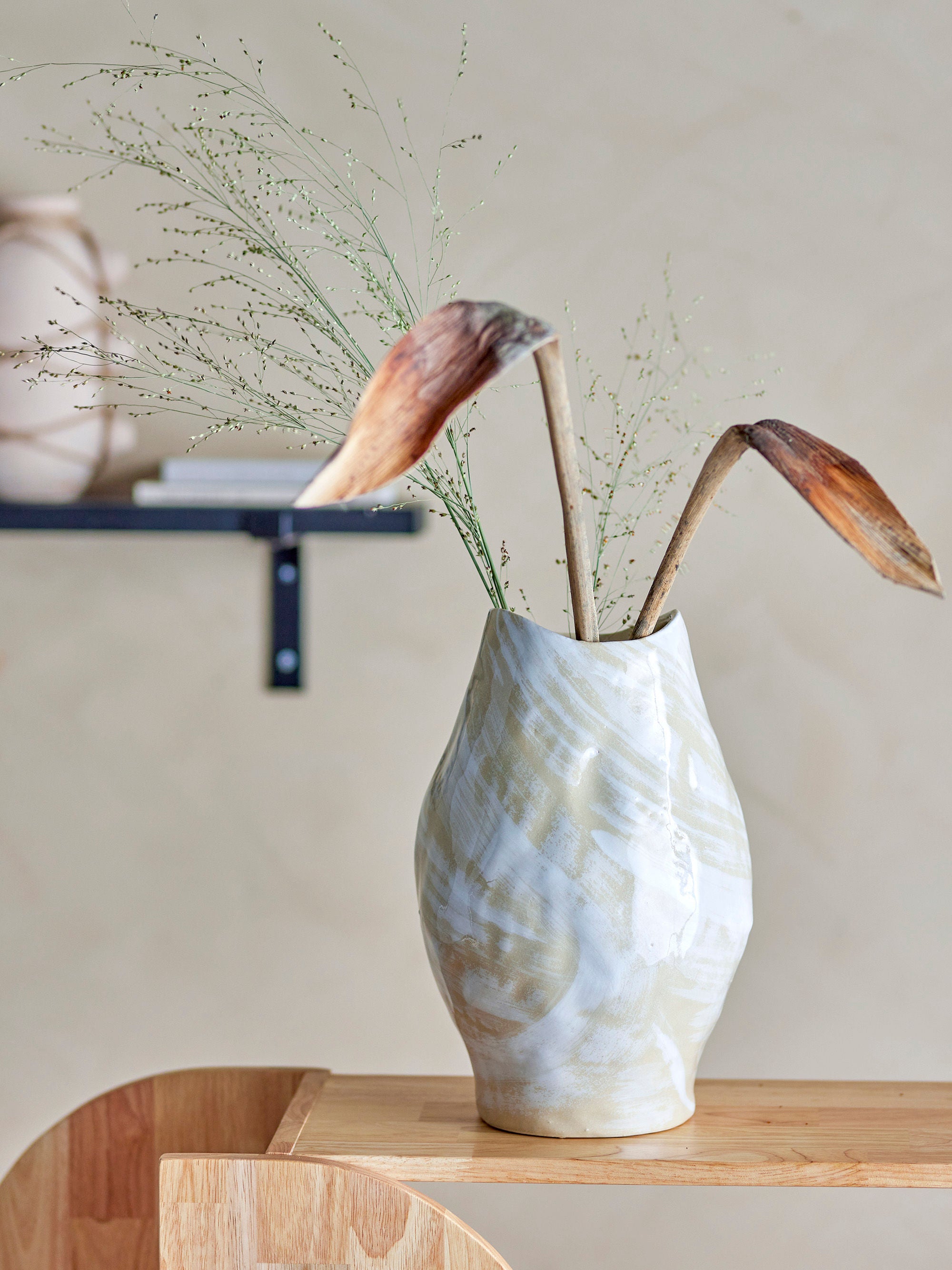 Vase "Obsa" natural stoneware 