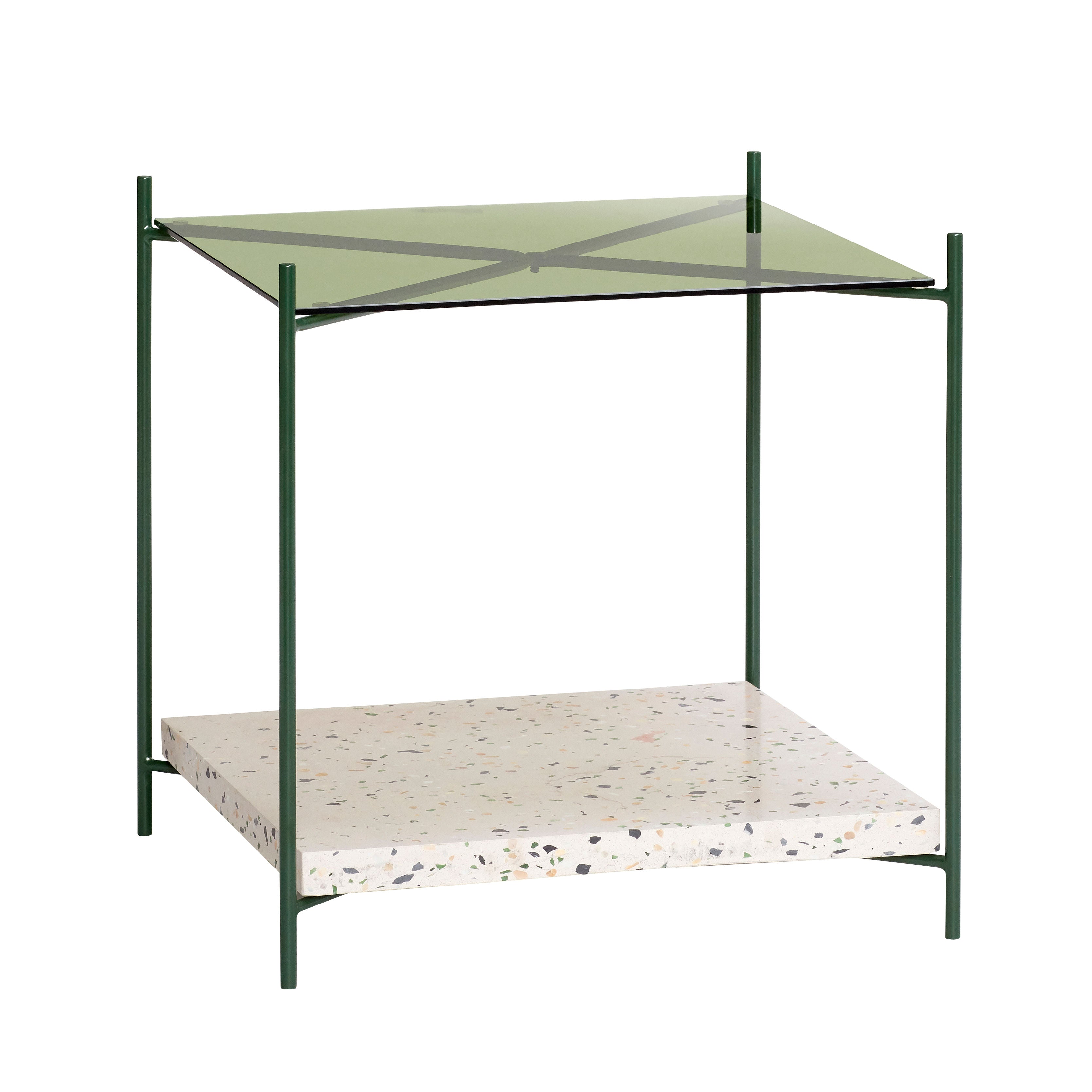 Beistelltisch 'Niche' in Grün Terrazzo – Moderner Luxus mit einem Hauch Glamour.