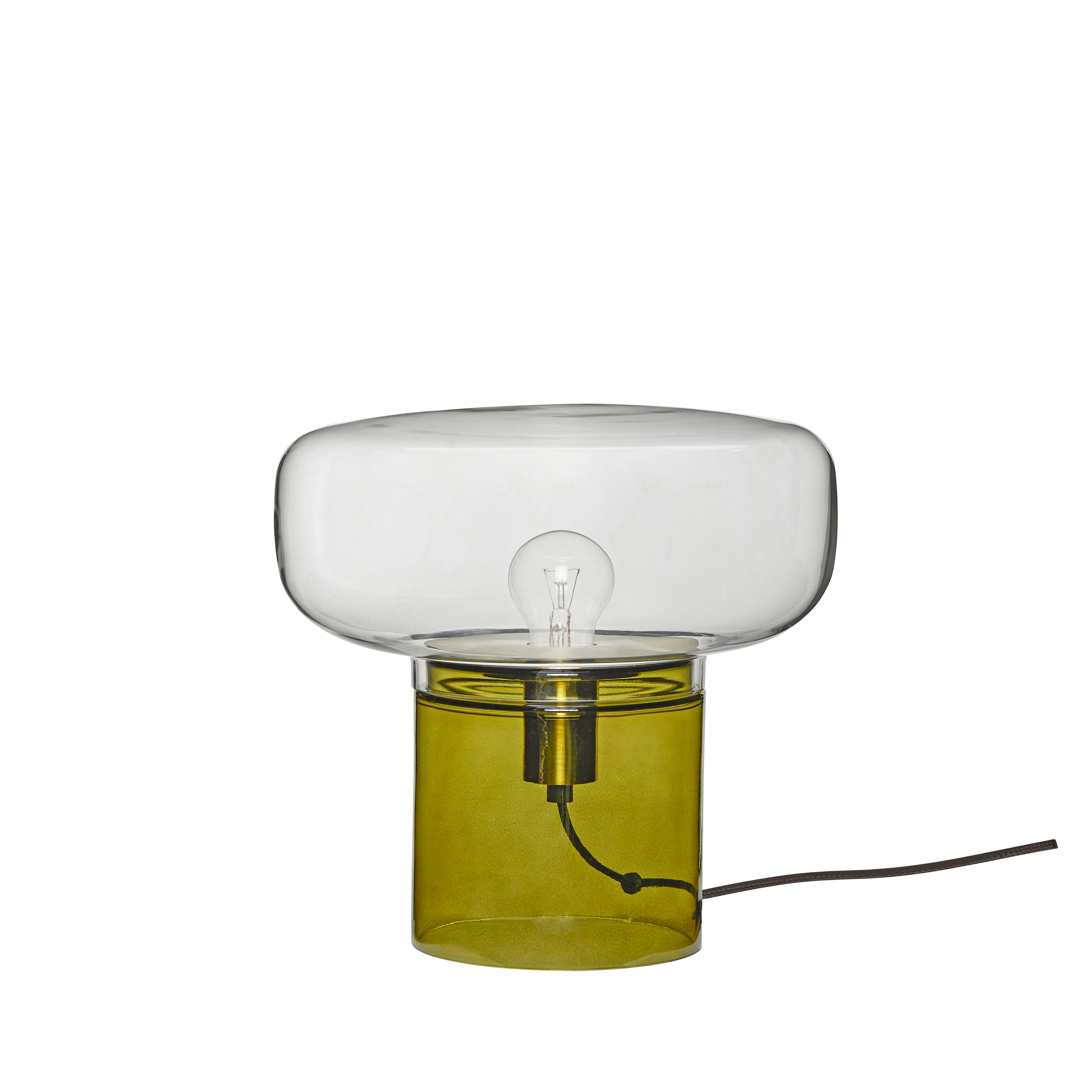 Crave Tischlampe in Grün aus Glas