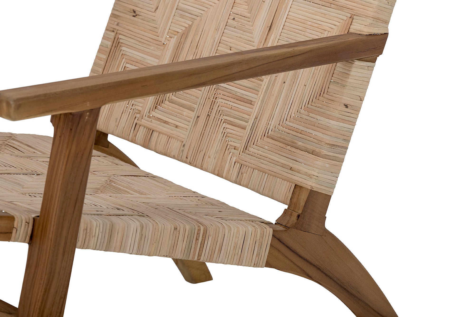 Lounge chair "Mills" brown rattan