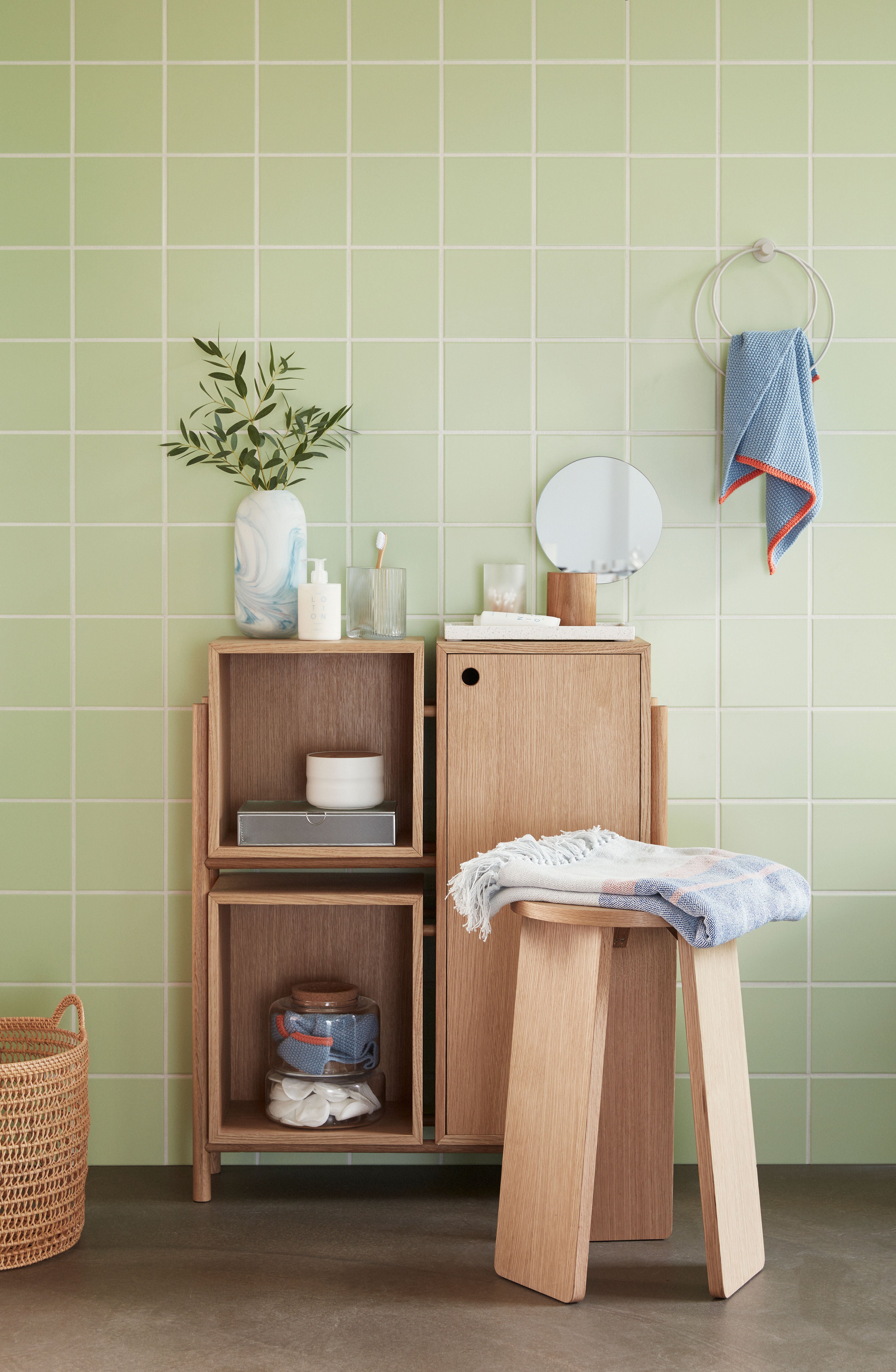 Stool "Split" Triple Natural